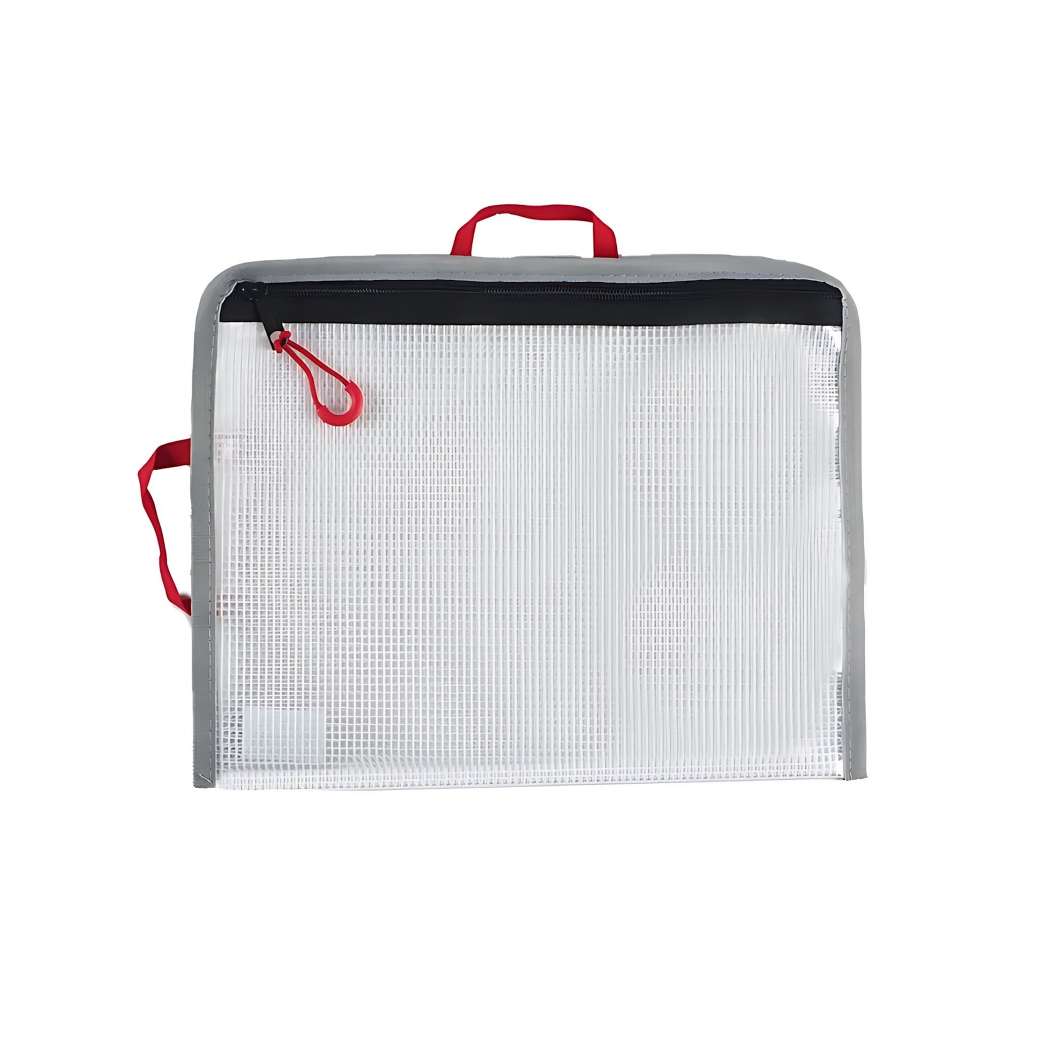 FOLDERSYS Dokumententasche FSY Bungee-Bag PVC-frei A5, 2 Halteschlaufen, Bordierband, RV mit