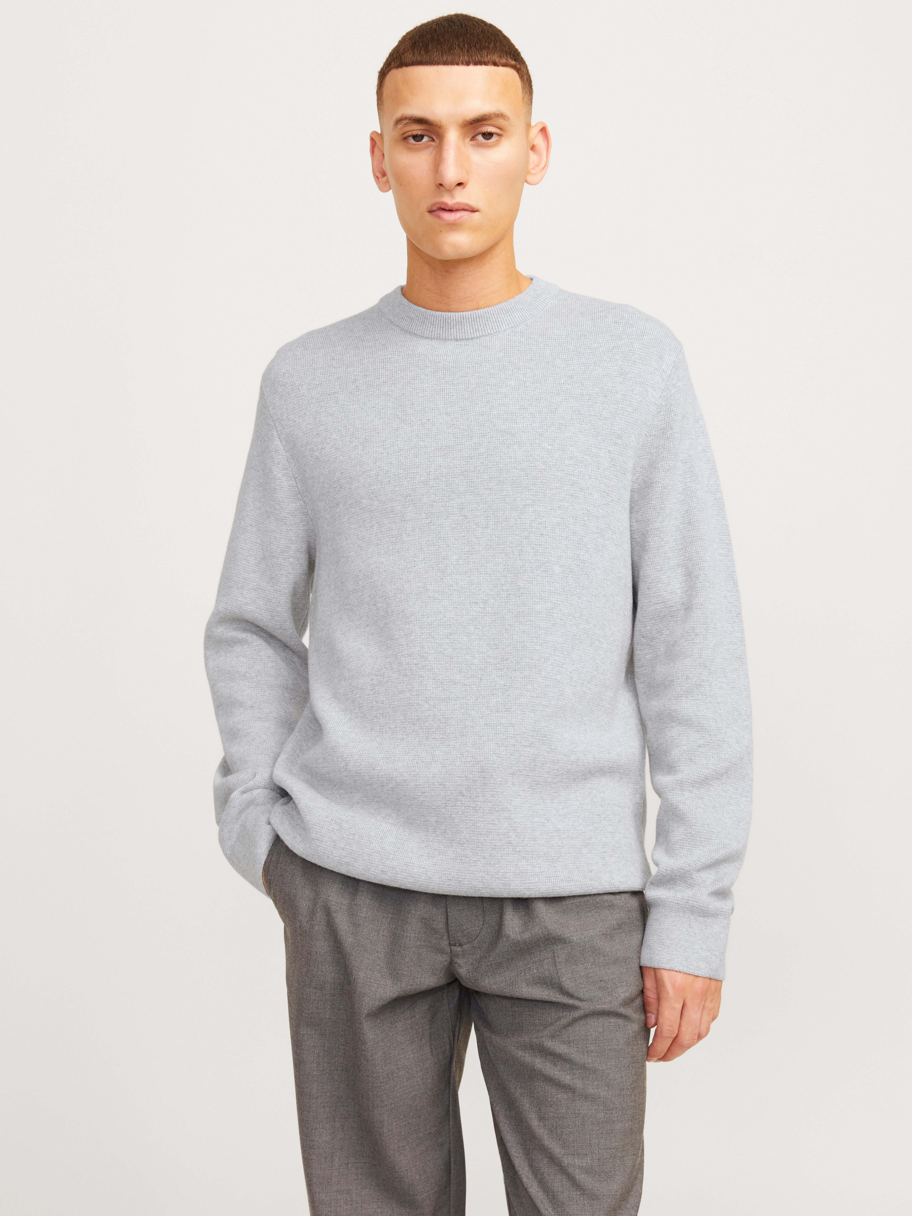 Strickpullover JPRBLAMILANO STITCH KNIT CREW NECK SN