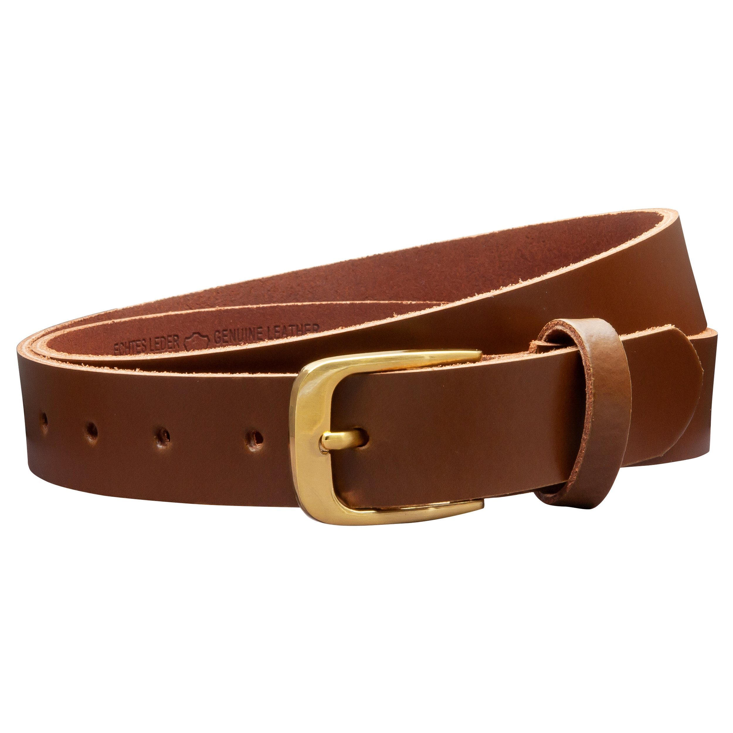 COLOGNEBELT Ledergürtel OM316-PL-Hellbraun MADE IN GERMANY, Hellbraun Kürzbar, 100 % Echtleder, Aus einem Stück, Unisex