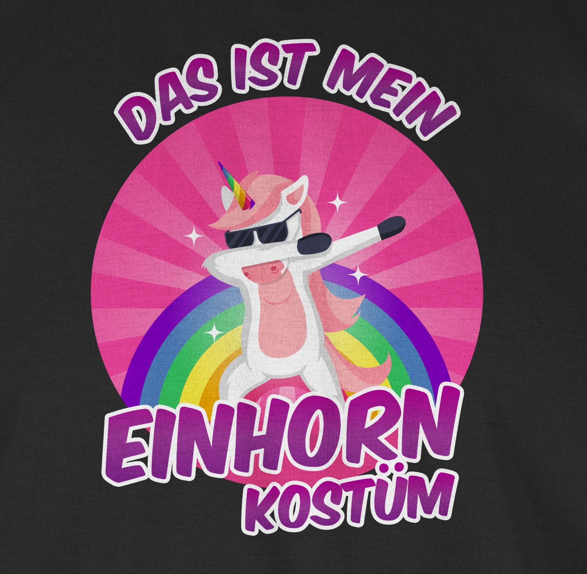 Einhorn T-Shirt Karneval Outfit Shirtracer mein ist Schwarz Das 01 Kostüm