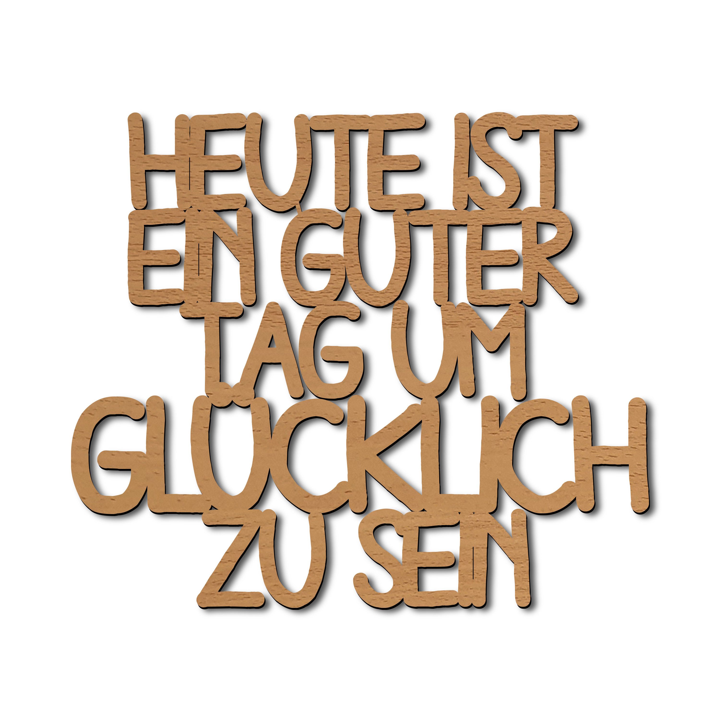 Namofactur 3D-Wandtattoo Wanddeko 'Guter Tag um glücklich zu sein' Wandschr günstig online kaufen