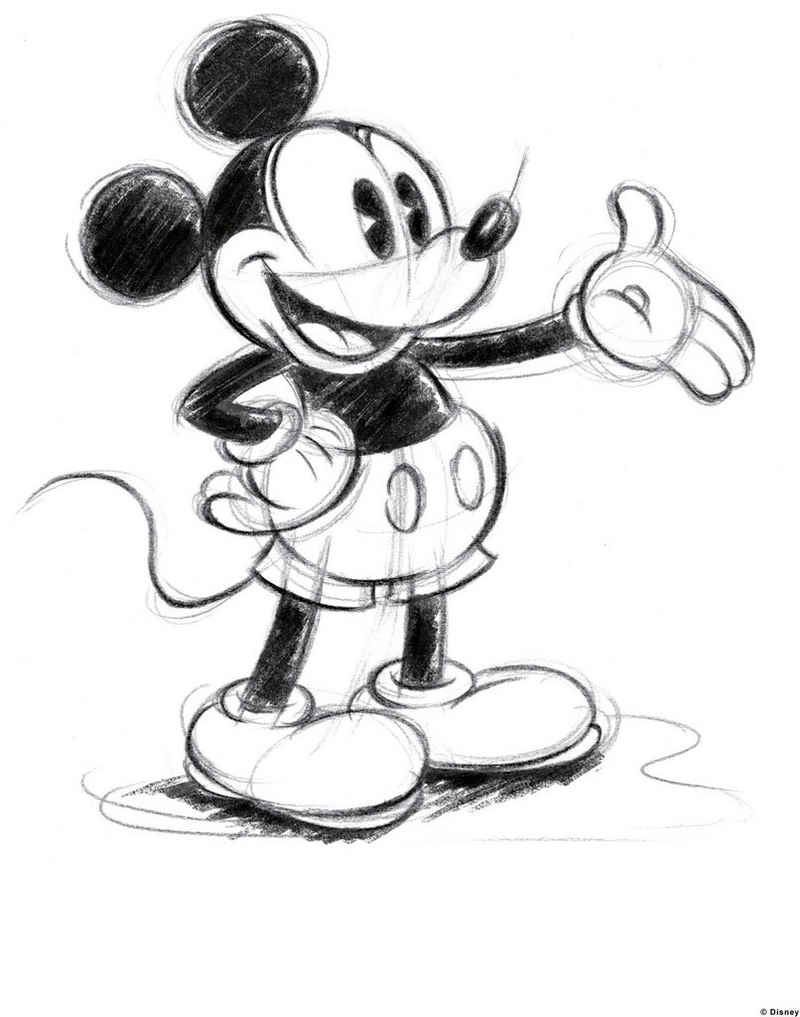 Disney Leinwandbild »Mickey Sketch«, (1 St)