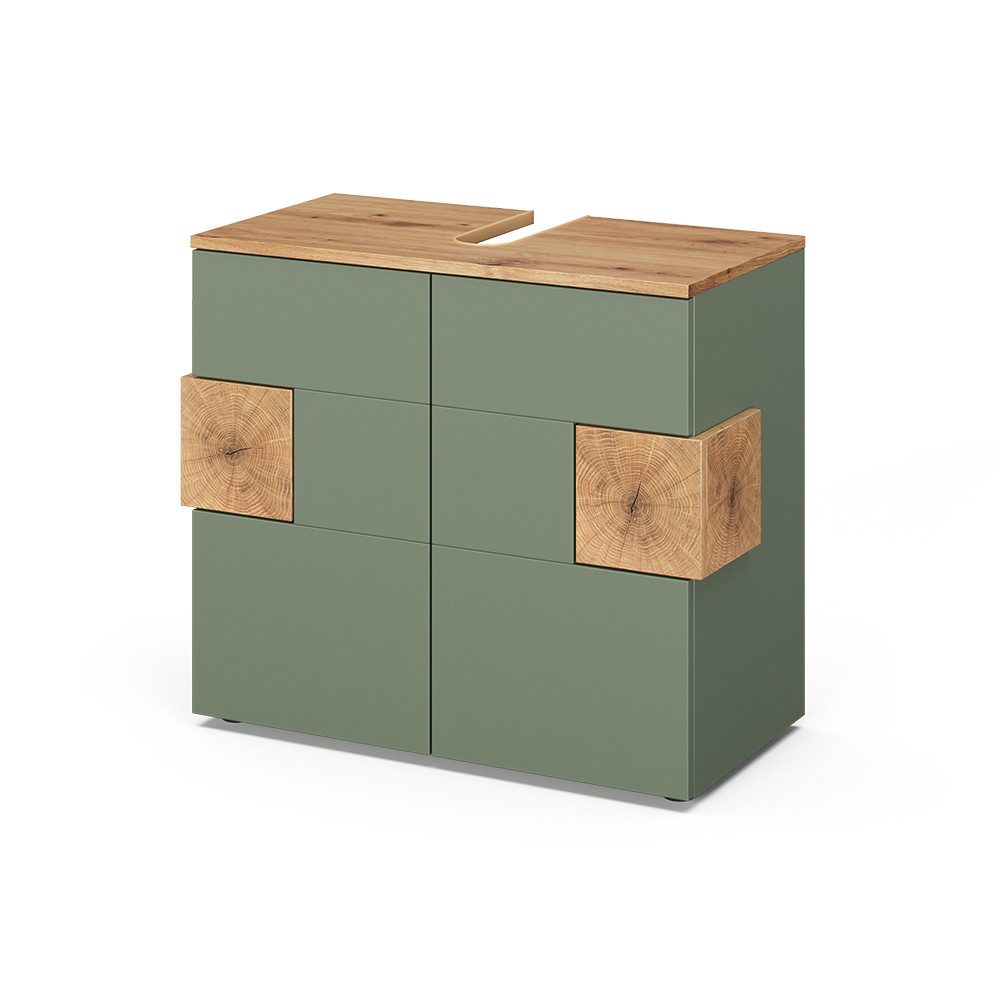 Vicco Waschbeckenunterschrank Eden, Grün/Artisan, 73.1 x 64 cm (1-St)