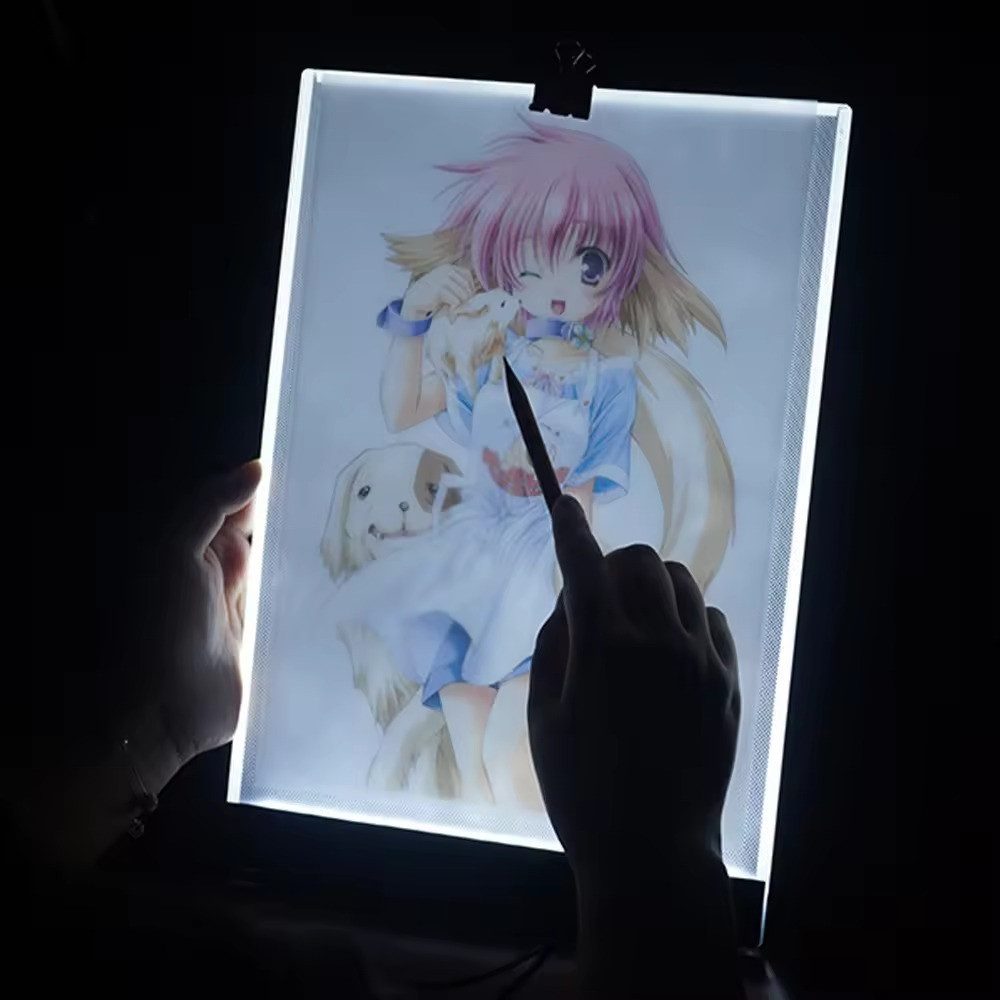 JUMON INTERNATIONAL CO., LIMITED Zaubertafel Zaubertafel Lichttisch Maltafel Licht Pad LED Zeichenbrett Pad A4, (2-tlg)