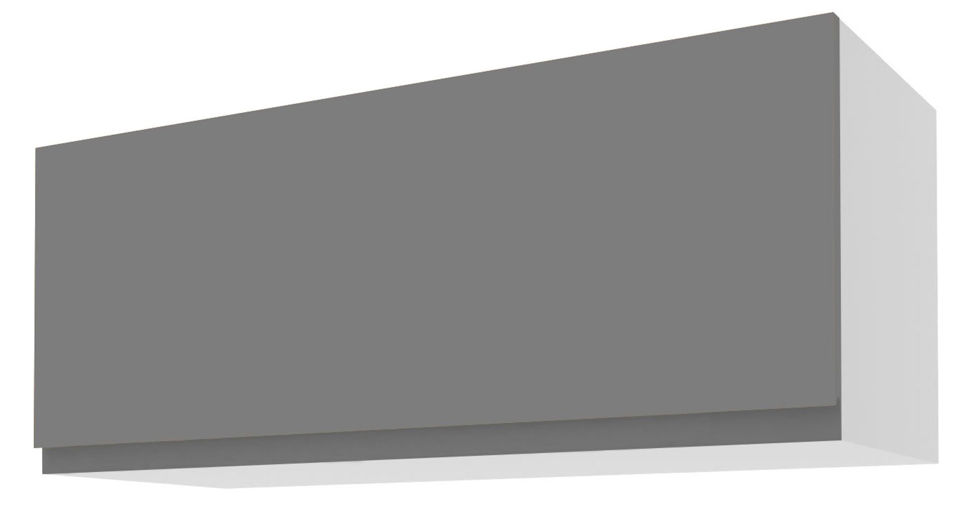 Feldmann-Wohnen Klapphängeschrank Avellino 90cm Front- matt Acryl mit Klappe weiß wählbar grifflos Korpusfarbe und