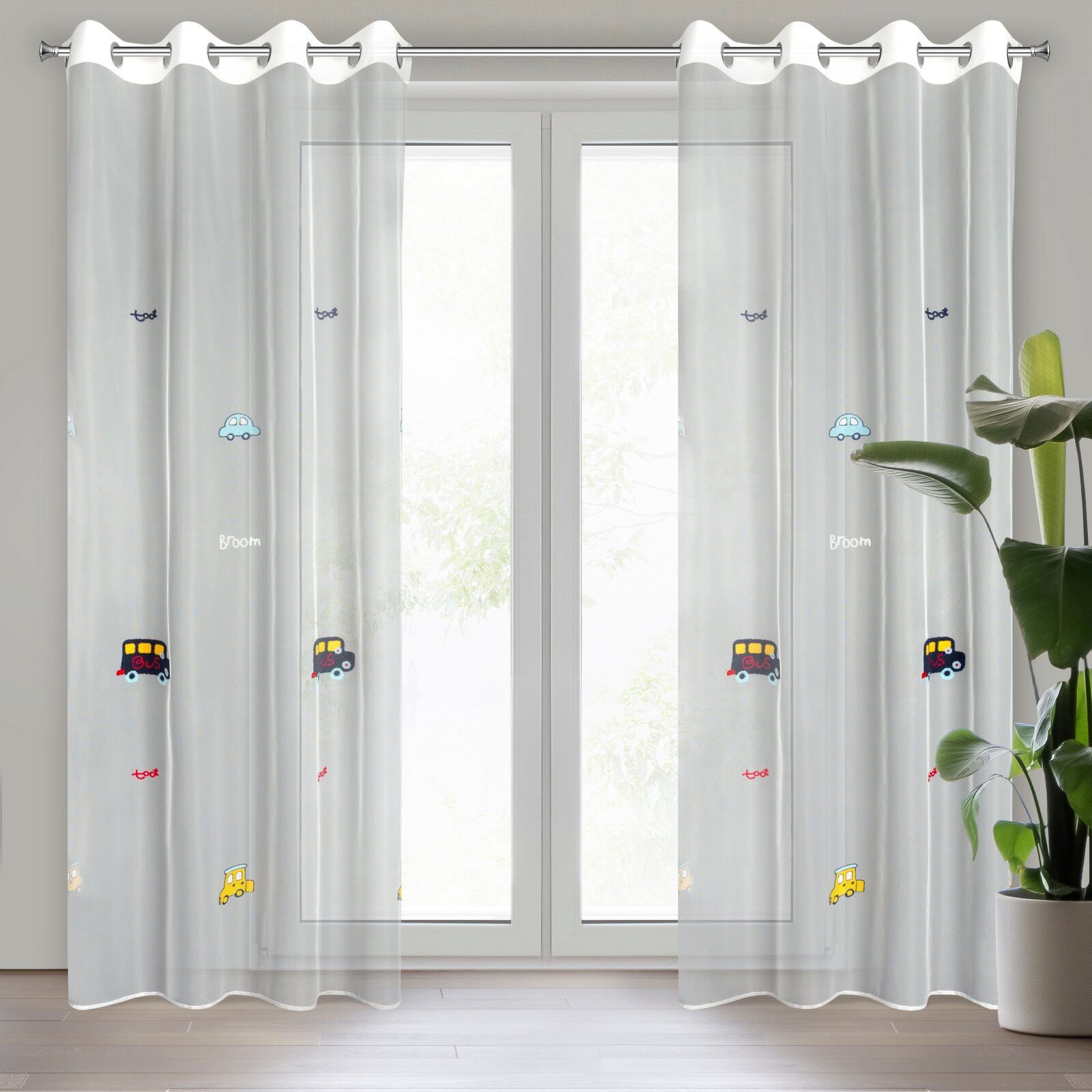 Eurofirany Gardine Kinderzimmer Ösen 140x250 Blumen günstig online kaufen