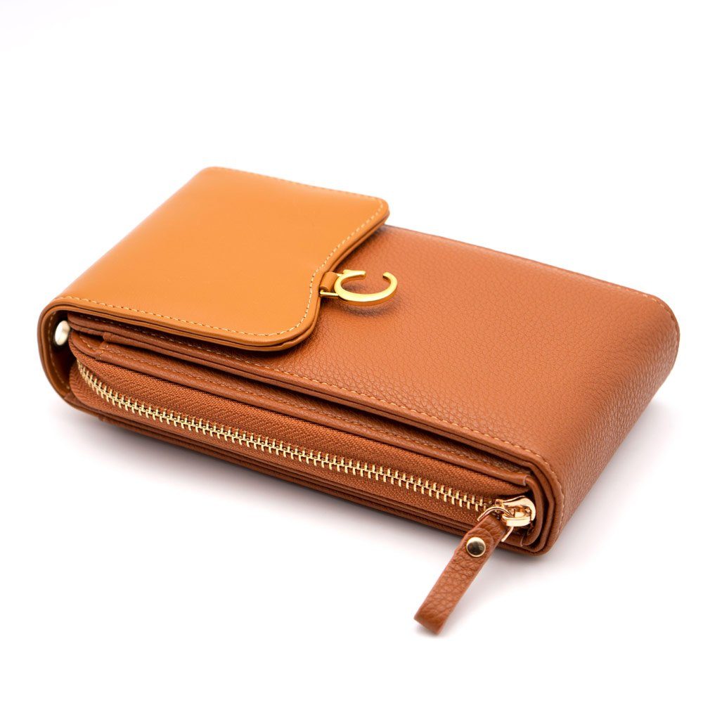 FITSU Umhängetasche Handytasche zum Umhängen, Damen Schultertasche, Umhängetasche, Handytasche mit Geldbörse und abnehmbaren Umhängeriemen – Bild 5 von 5