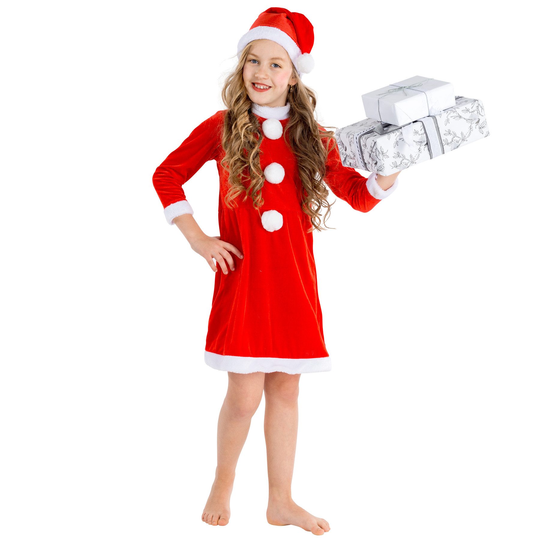 dressforfun Engel-Kostüm Mädchenkostüm Weihnachtswichtel, Kurzes, hübsches Kleid