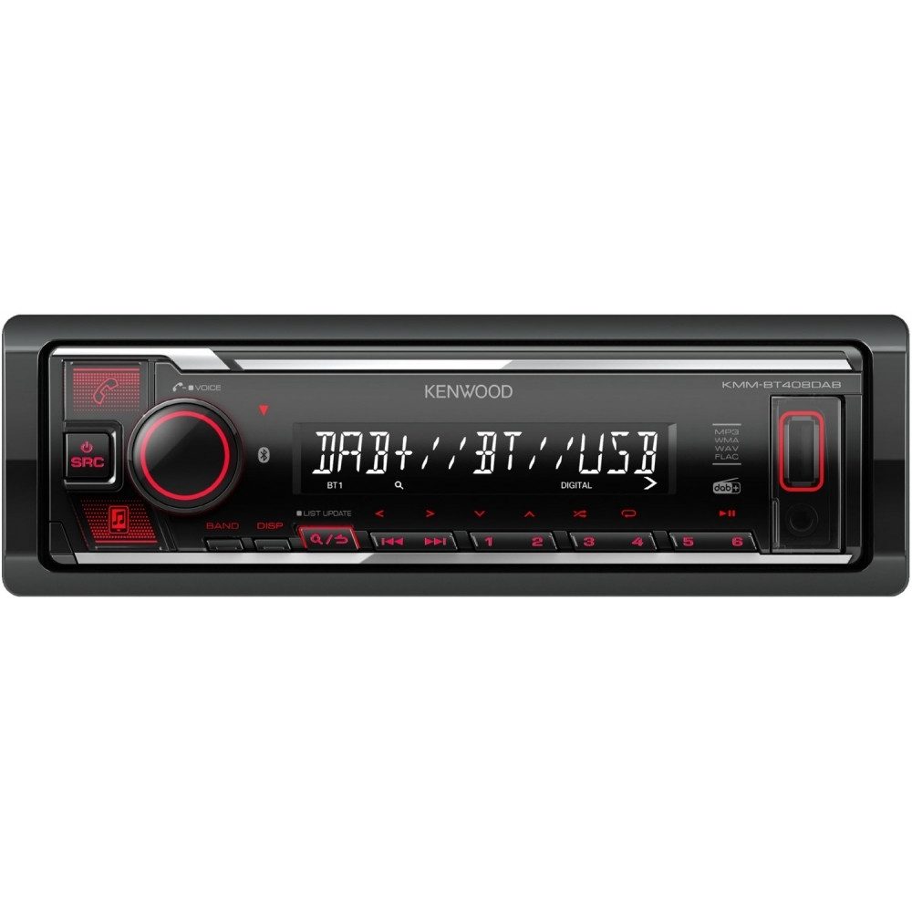 Kenwood Kenwood KMMBT408DAB Autoradio mit DAB und Bluetooth. Autoradio (AM/FM Radio, AM/FM Radio)