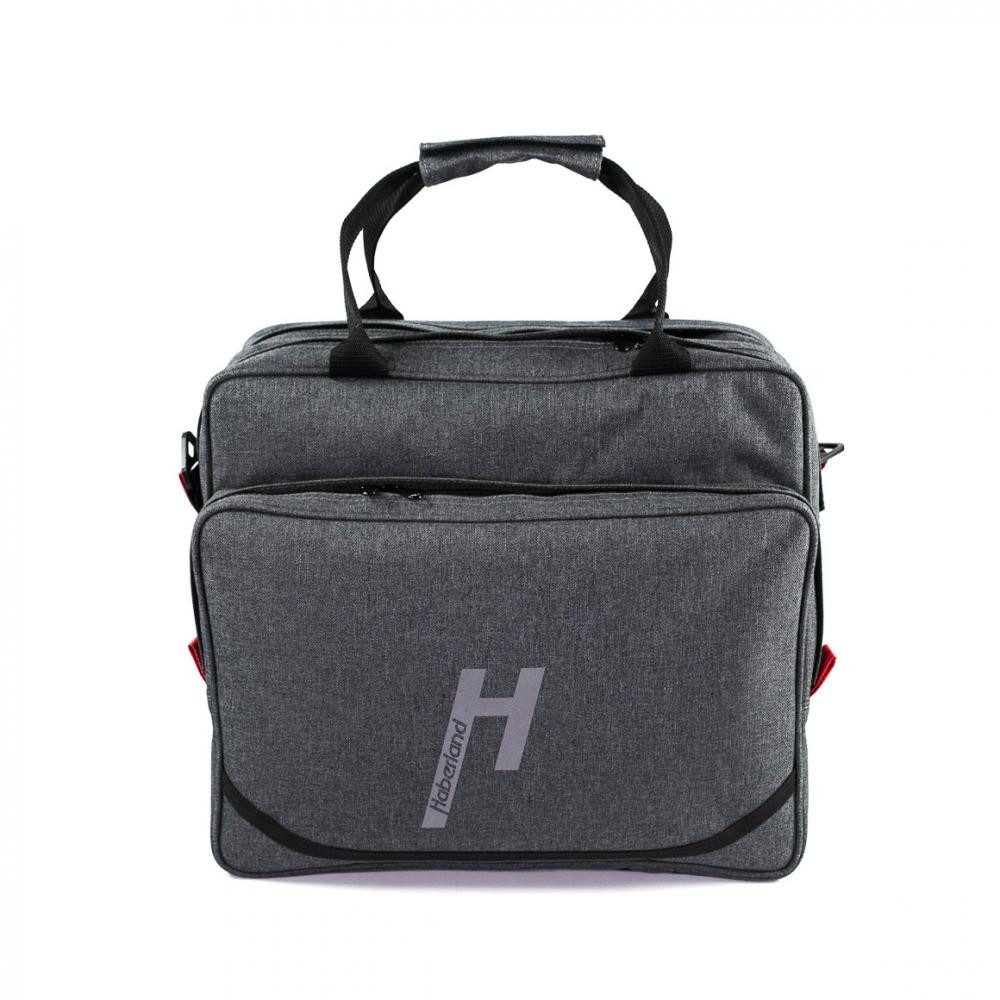 Haberland Fahrradtasche Haberland Frontträger-Tasche Office anthrazit - geräumige Laptop- & Bü