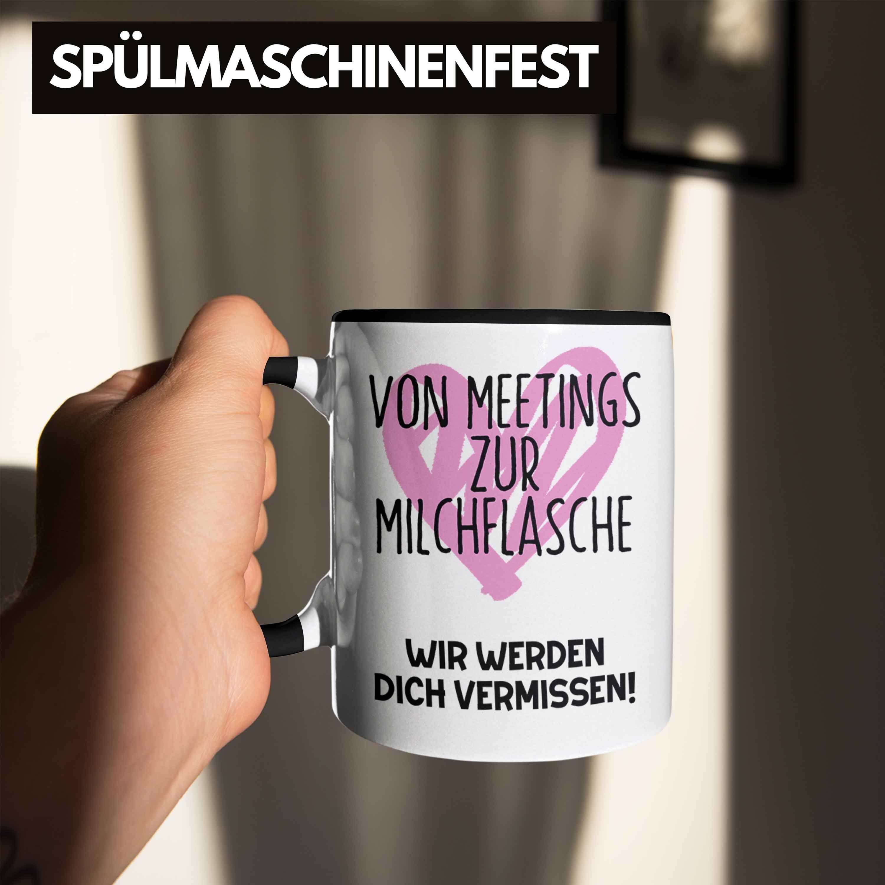 Werdende Geschenk Tasse Tasse Schwarz Trendation Mama Kollegin Abschied Abschieds Mutterschutz