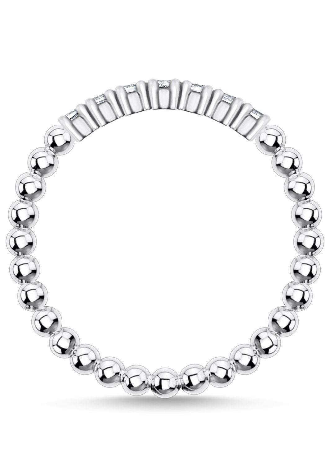 THOMAS SABO Fingerring Kugeln mit Steinen, mit Glas-Keramik Stein, Korund, Zirkonia (synth)