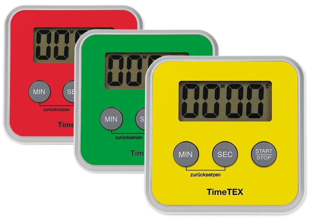 TimeTEX Eieruhr "Digital" compact TimeTEX Zeitdauer-Uhr rot