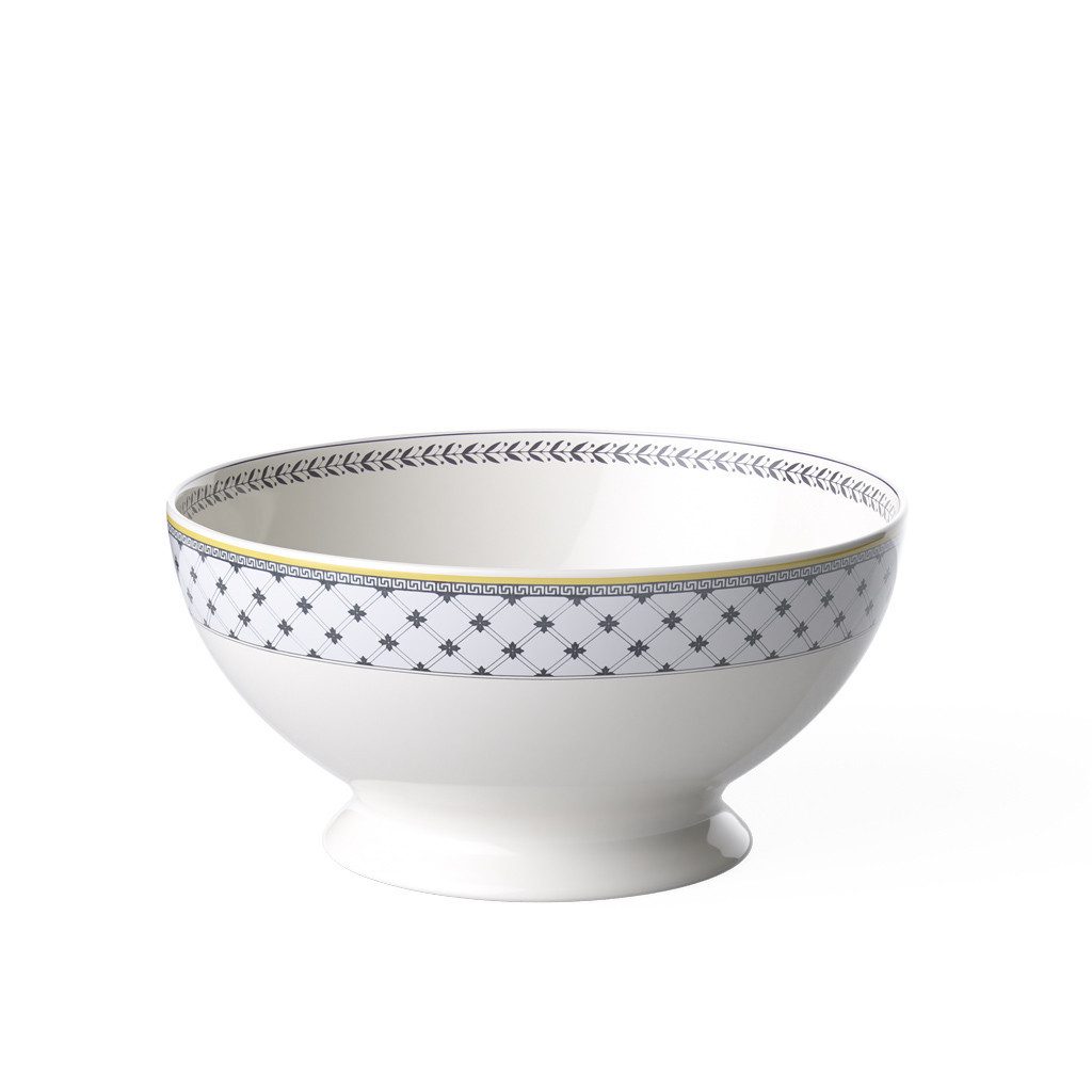 Villeroy & Boch Salatschüssel Audun Ferme Schüssel rund 23,5 cm, Porzellan, (1-tlg), Premium Porcelain, mikrow.- & spülm.sicher, Made in Germany