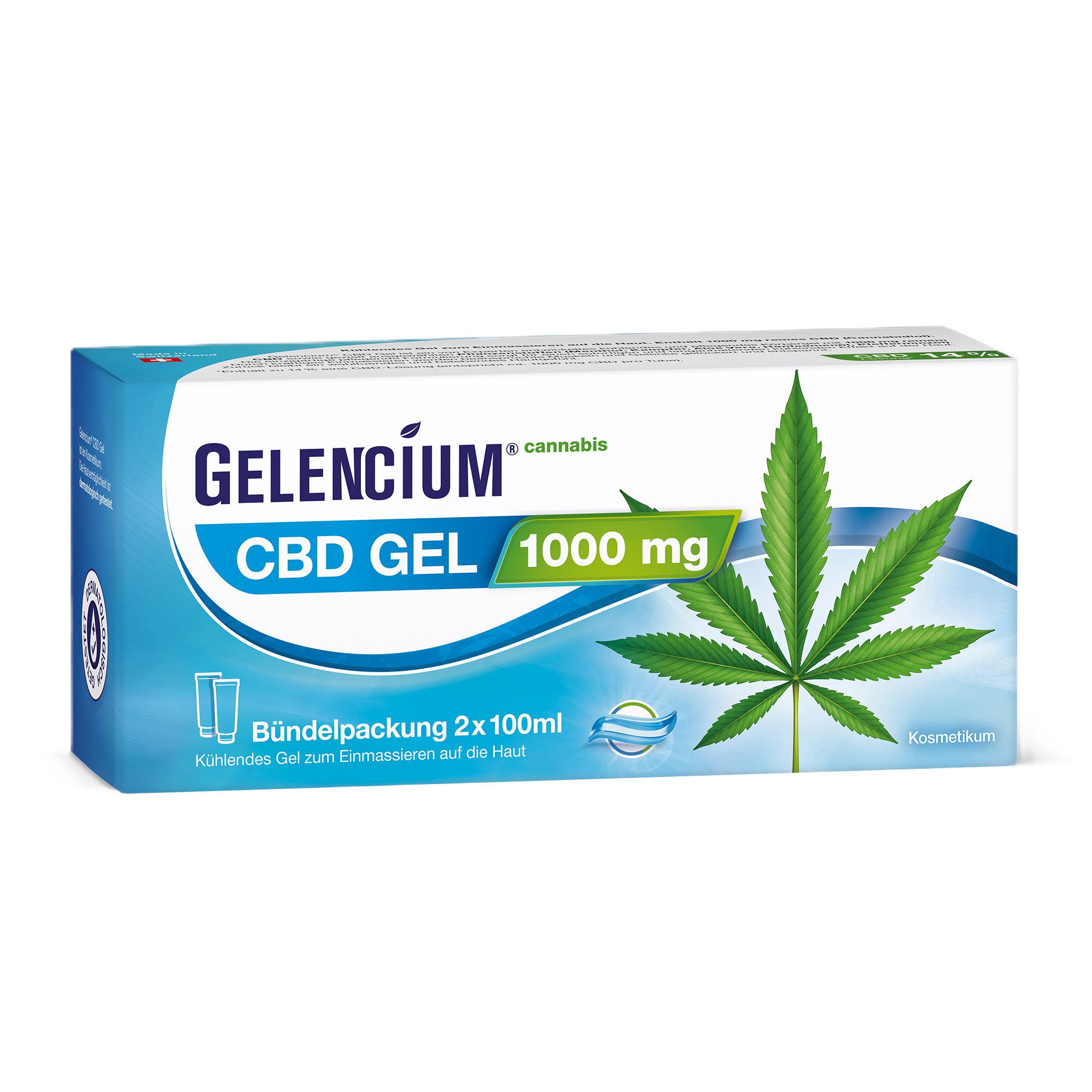 GELENCIUM® Körperpflegemittel Cannabis CBD Gel 2x100.0 ml kühlend