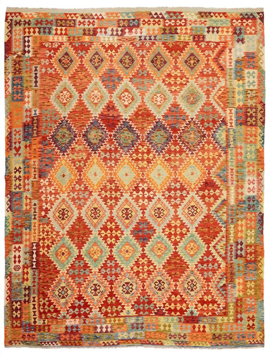 Afghan rechteckig, Orientteppich, Nain Höhe: Orientteppich 3 mm Kelim Handgewebter Trading, 300x395