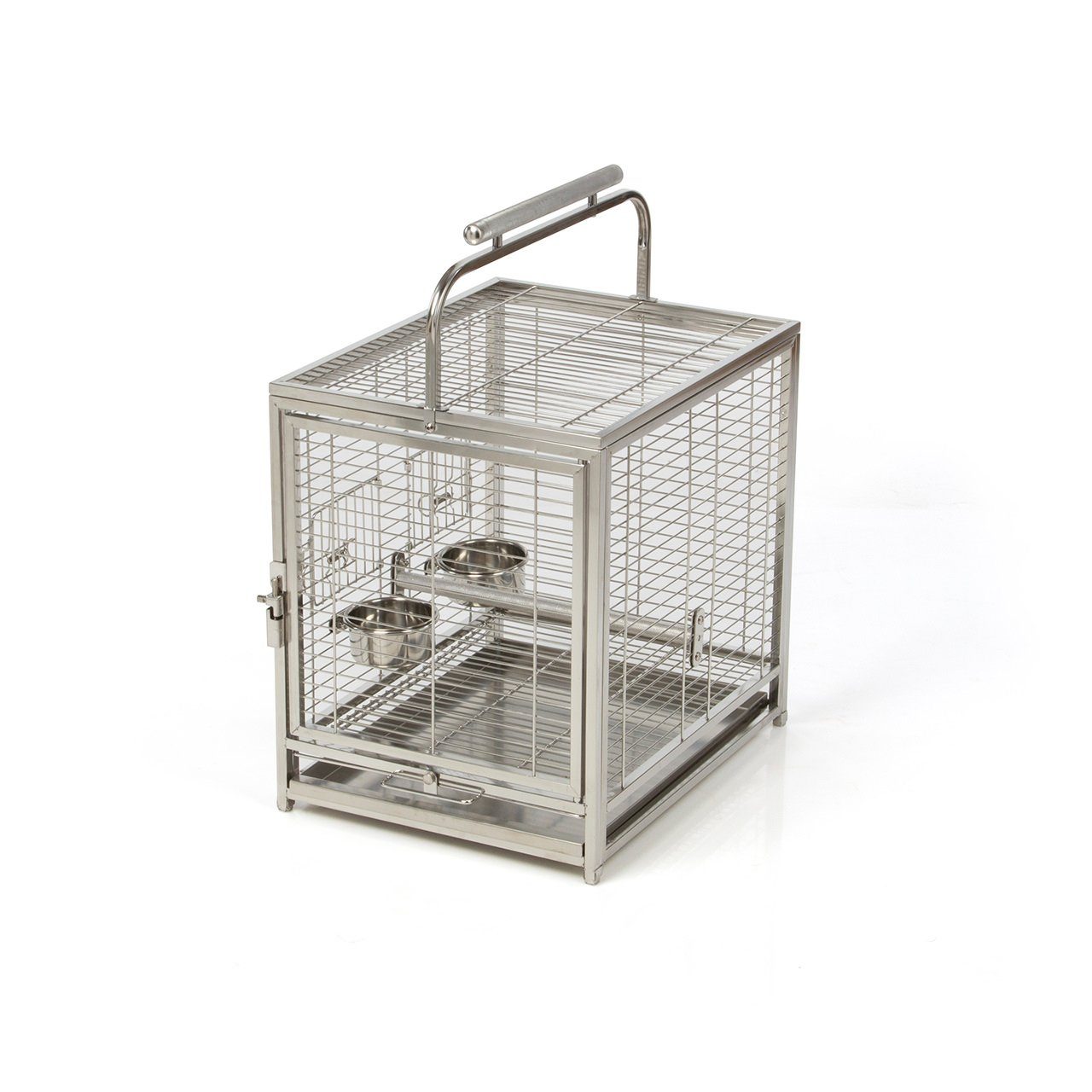 Montana Cages Tierreisebox Edelstahlkäfig EVO Transportkäfig, Reisekäfig für Sittiche & Papageien