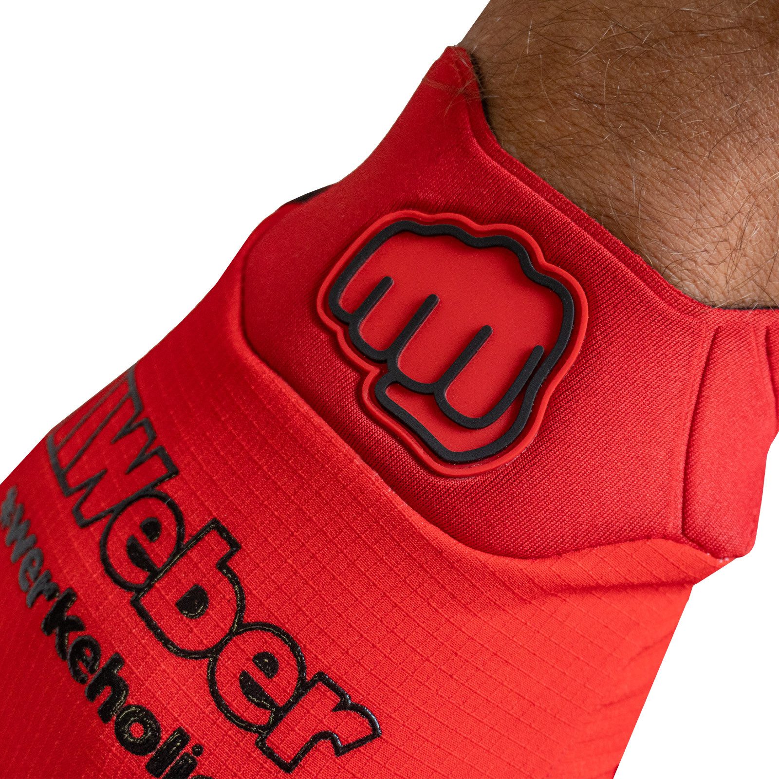Weber GmbH Fahrradhandschuhe Weber #Werkeholics Flow Handschuhe rot (1-St) mit hervorragendem Grip, ultra-leicht und luftdurchlässig