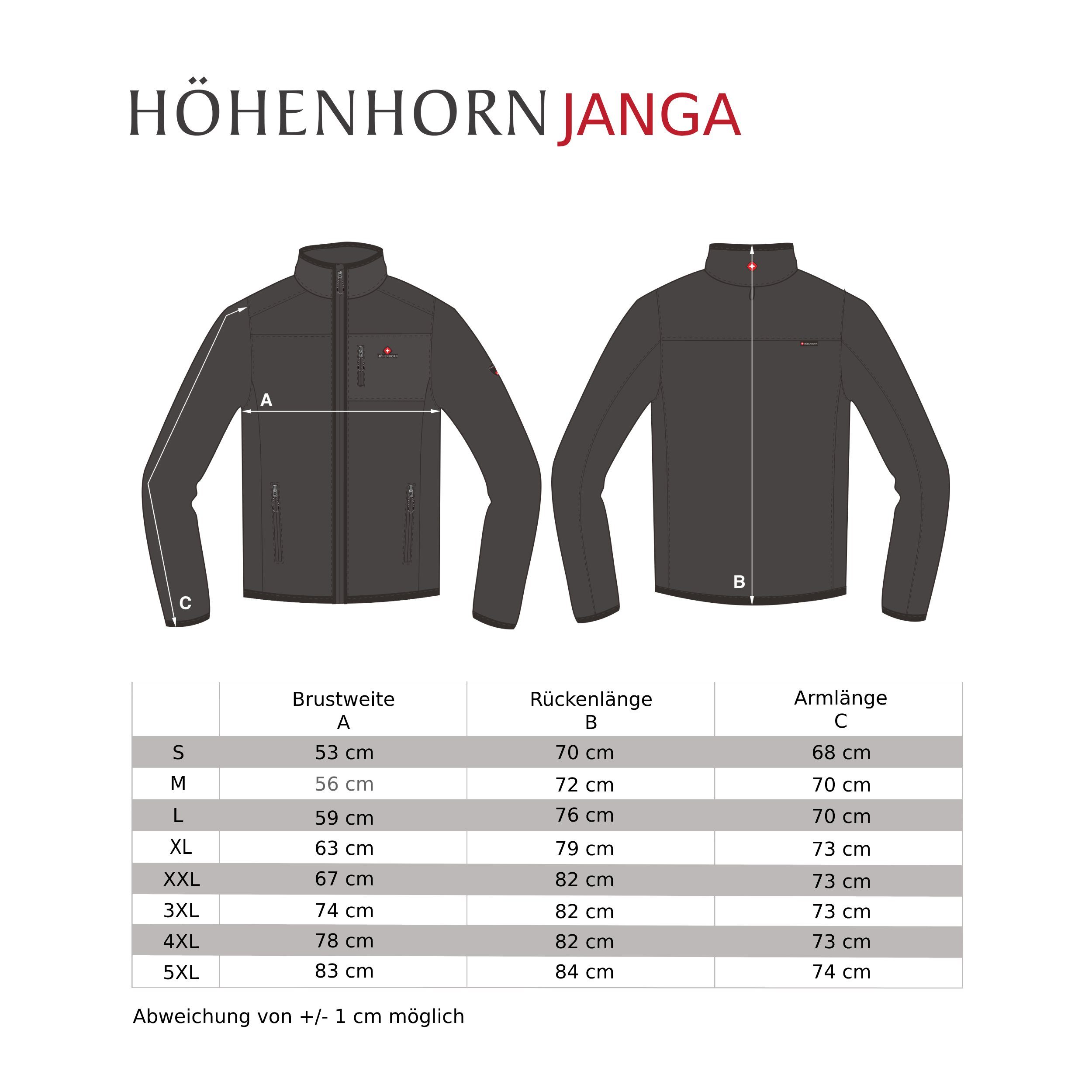 Höhenhorn Hoodie Janga Herren Kapuzen Pullover für Männer Hoody Sweatshirt Hochwertige Baumwolle, weiche Innenseite, angenehm warm