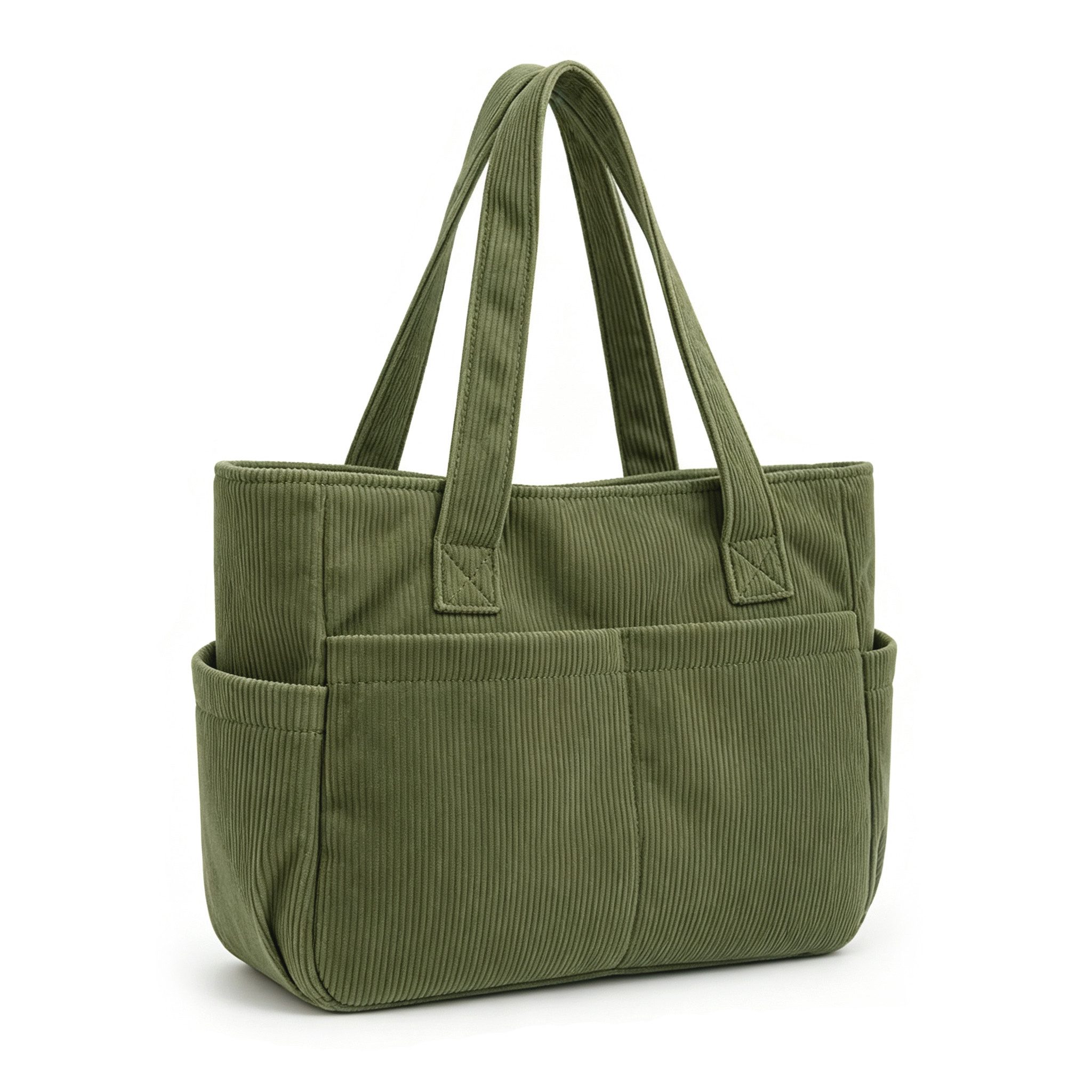 nsihing Schultertasche Damen-Cord-Schultertasche, große Tote-Bag Einkaufstasche/Handtasche, Faltbare Umhängetasche für Arbeit, Schule, Fitnessstudio und Reisen