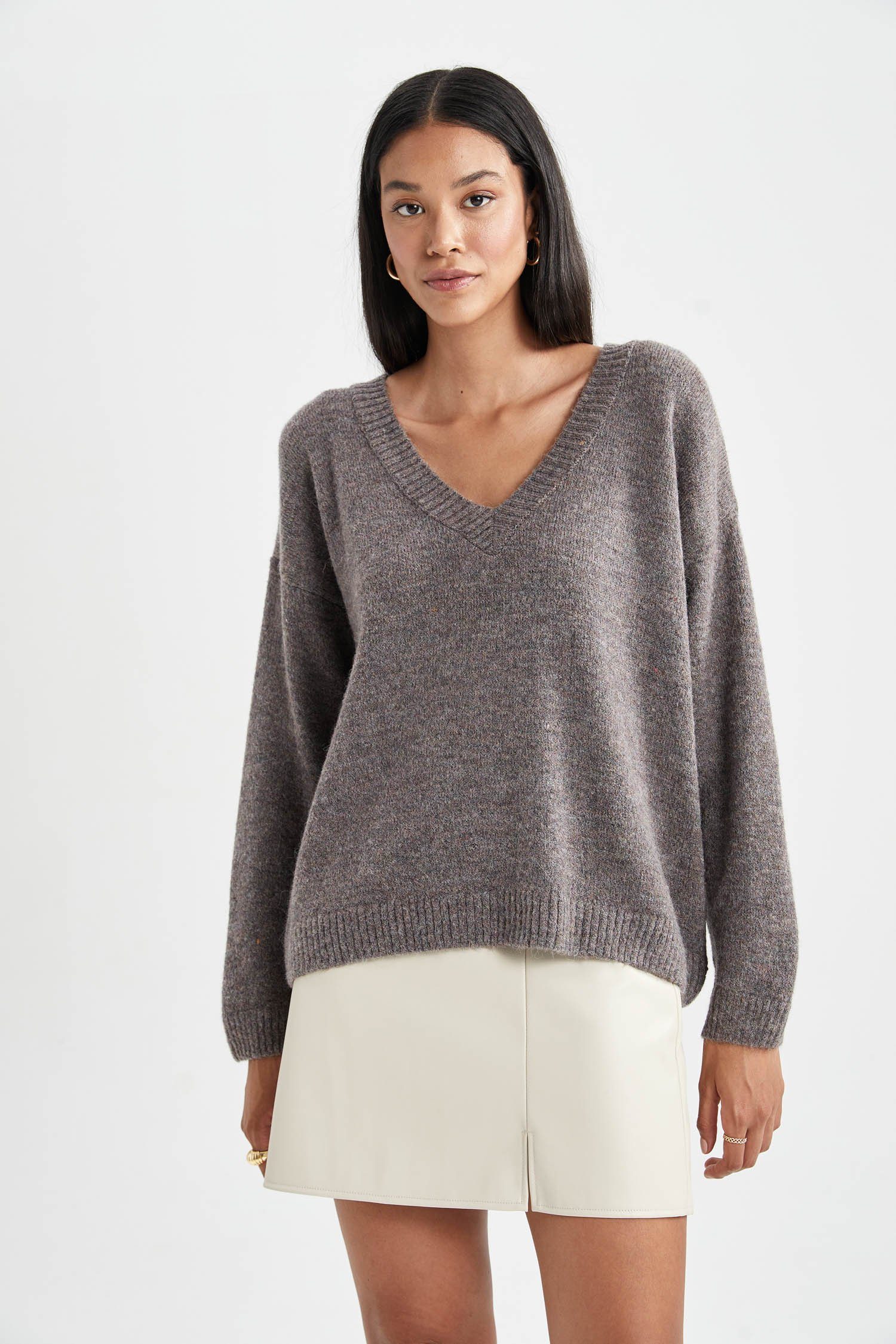 DeFacto Strickpullover Damen Strickpullover RELAX FIT