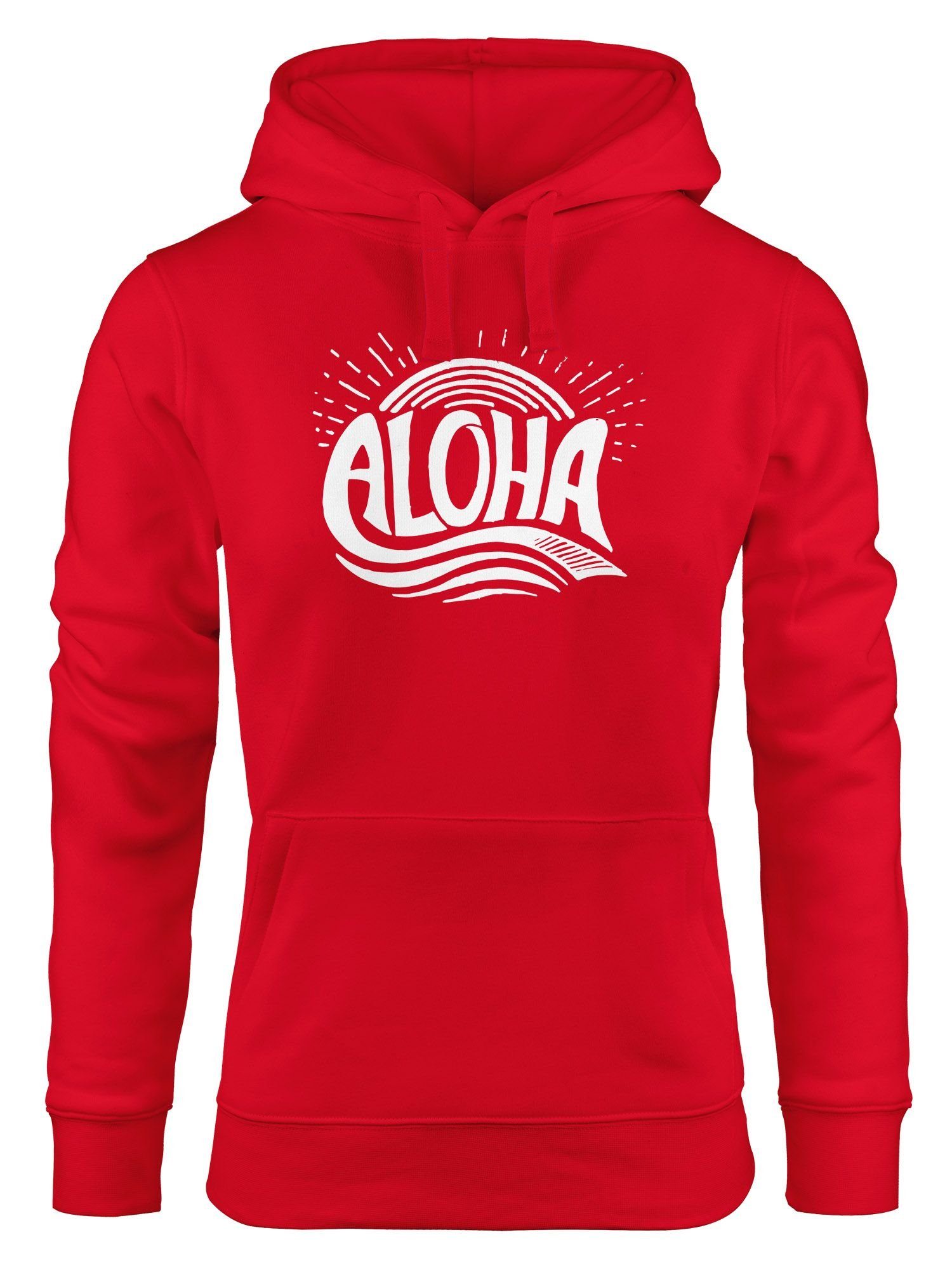 Neverless Hoodie Hoodie Damen Aloha Wellen günstig online kaufen