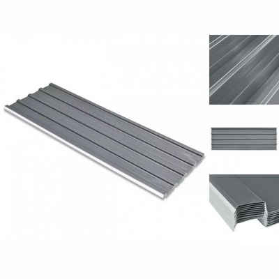vidaXL Dachschindeln Dachpaneele 12 Stk Verzinkter Stahl Grau Dacheindeckung Wetterschutz