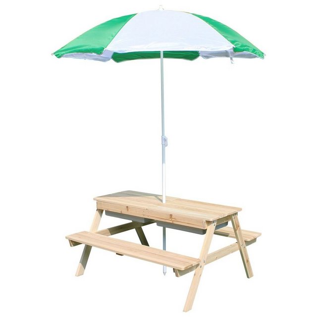 Coemo Garten-Kindersitzgruppe, (Set, 1-tlg), Picknicktisch Edi mit Sonnenschirm