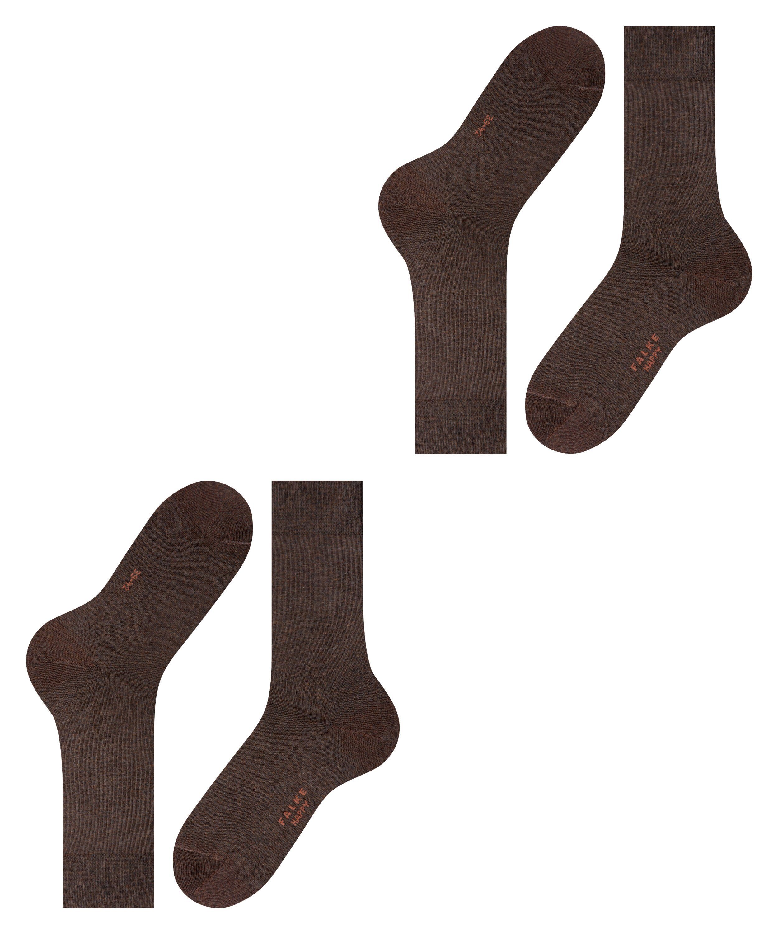 FALKE Socken Happy 2-Pack Socken (2-Paar) Set aus 2 Paar Baumwollstrümpfen