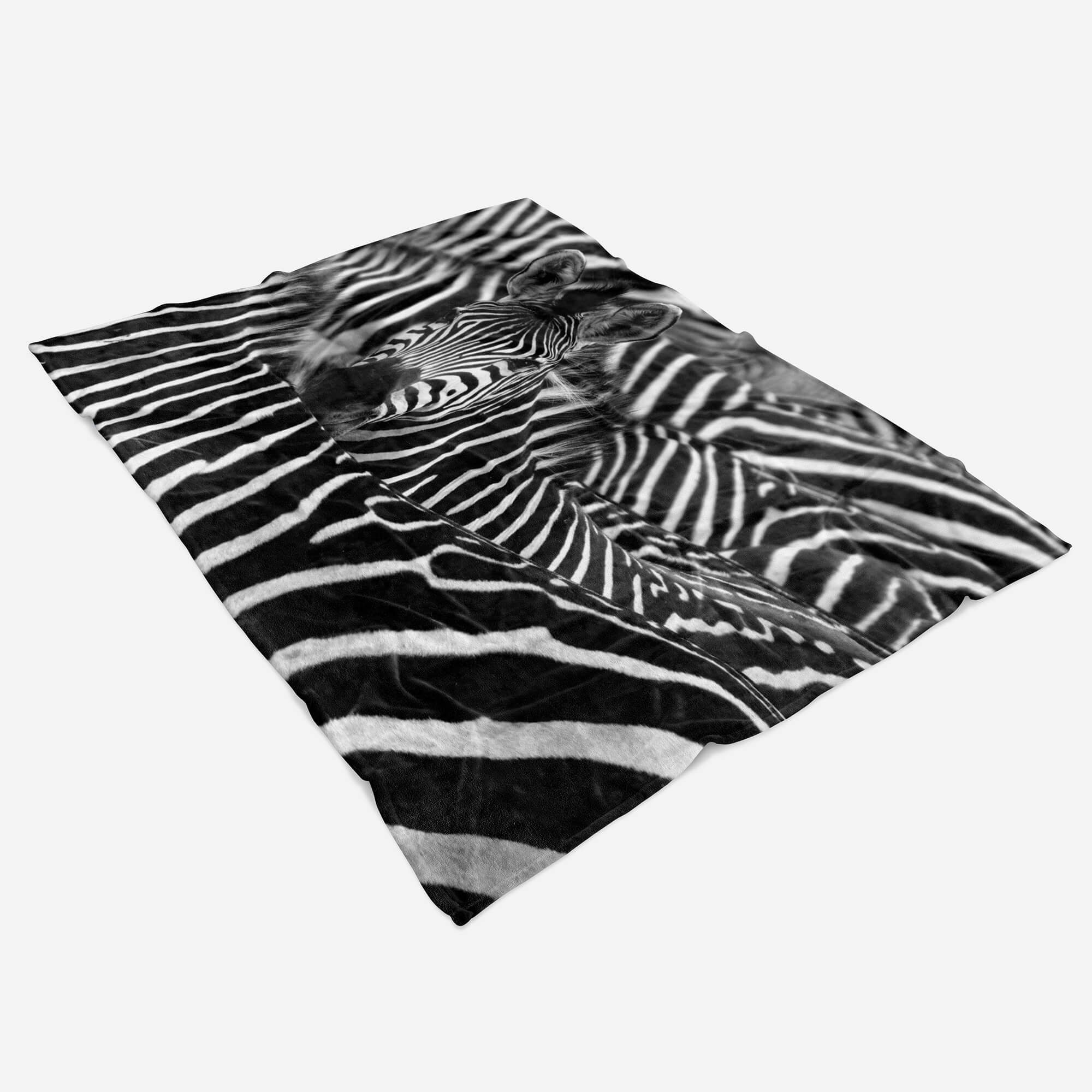 Strandhandtuch Schwa, Handtücher Herde Handtuch Saunatuch (1-St), Kuscheldecke Zebras mit Sinus Tiermotiv Handtuch Art Baumwolle-Polyester-Mix
