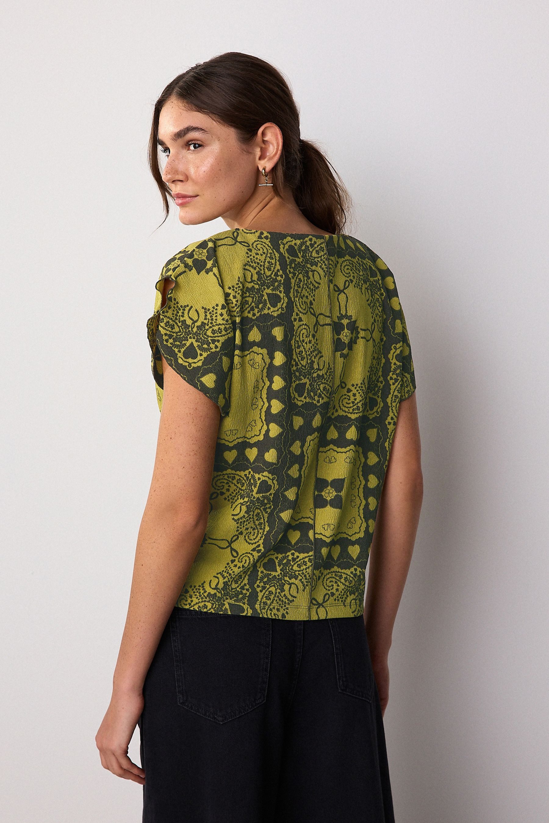 Next Blusenshirt Elegantes Oberteil mit Trompetenärmeln (1-tlg) günstig online kaufen