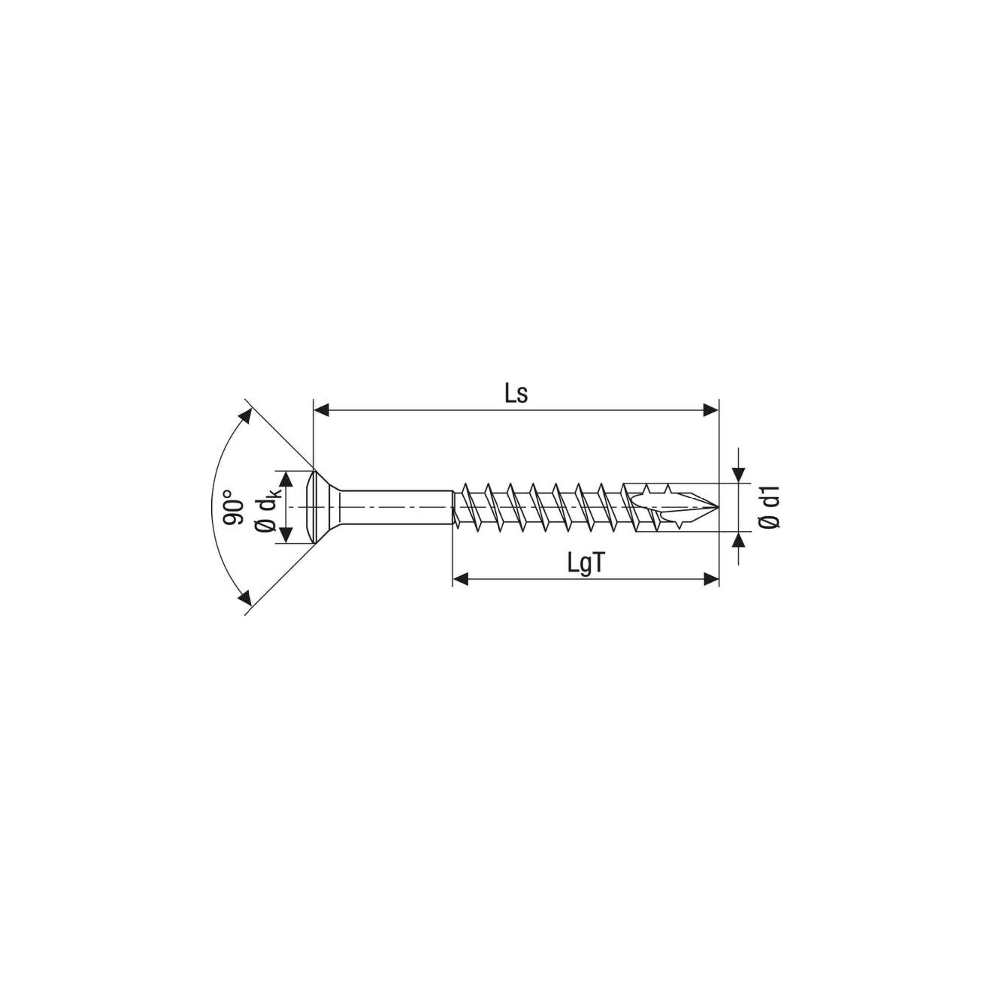 SPAX Schraube Spax Fassade 4,5 x 70 mm LinsenSenkkopf klein T-STAR plus Teilgewinde