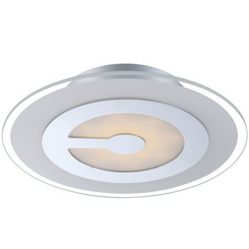 Globo LED Deckenleuchte, LED-Leuchtmittel fest verbaut, Warmweiß, Deckenlampe Deckenleuchte LED Wohnzimmerlampe Glas satiniert D 30 cm