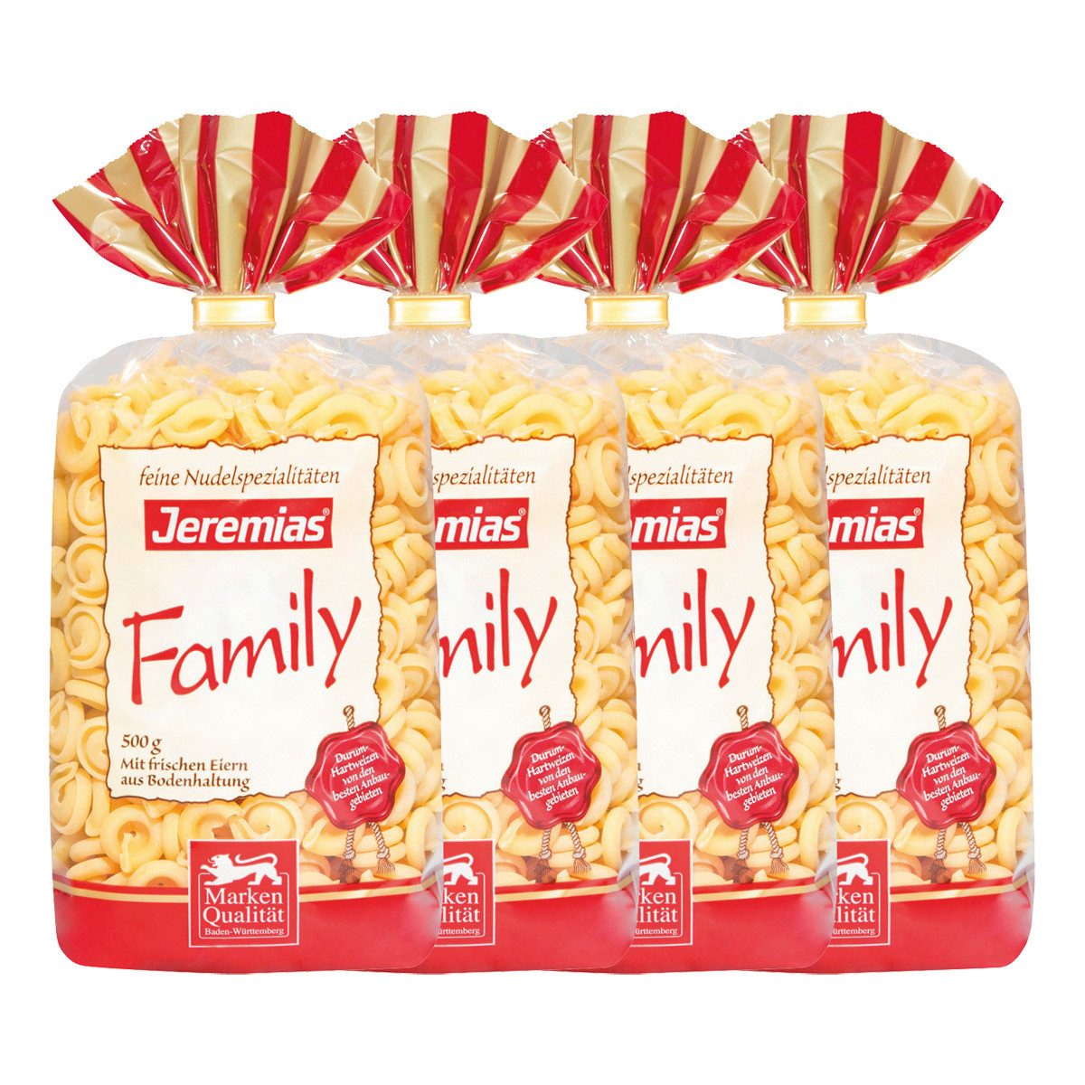 Jeremias Nudeln, Jeremias Schneckli Classic Frischei Family Nudeln 500g 4er Pack