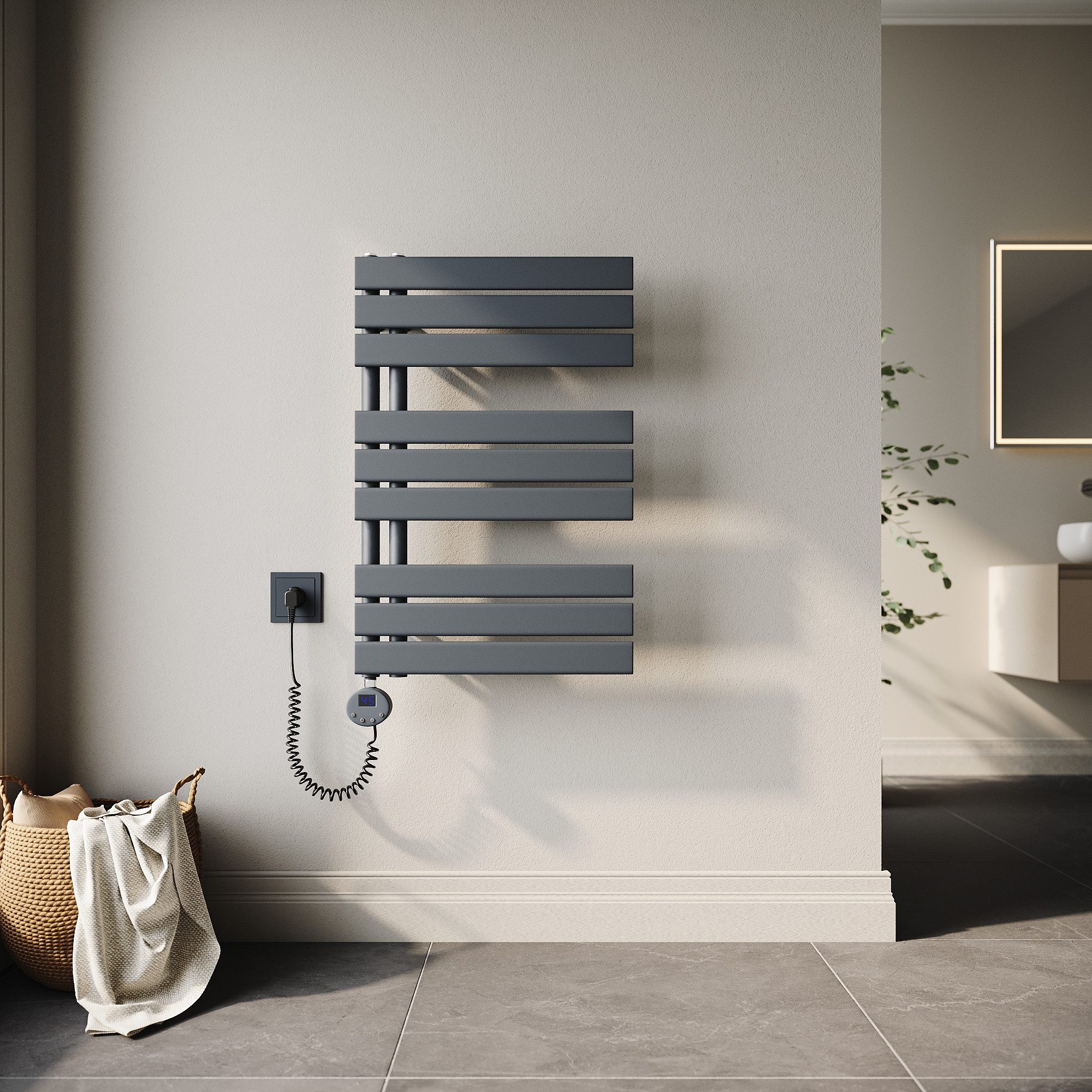 SONNI Designheizkörper Handtuchwärmer mit Heizung, programmierbarer Zeit un günstig online kaufen