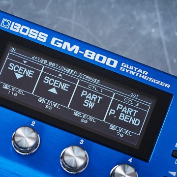 Boss by Roland E-Bass GM-800, Effektgerät, Synthesizer, Pedal, mit Basstonabnehmer, Serial GK-Kabel und Tuch