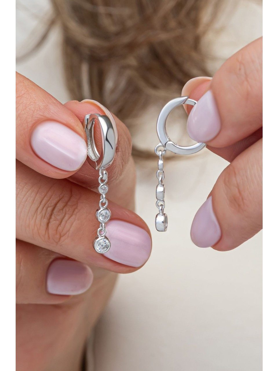 Nisan Ohrring-Set, 925 Sterling Silber Ohrringe Damen – Creolen mit 3 Zirko günstig online kaufen