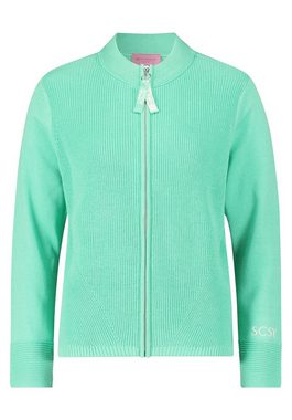 Betty Barclay Strickjacke mit Strickdetails (1-tlg) Reißverschluss