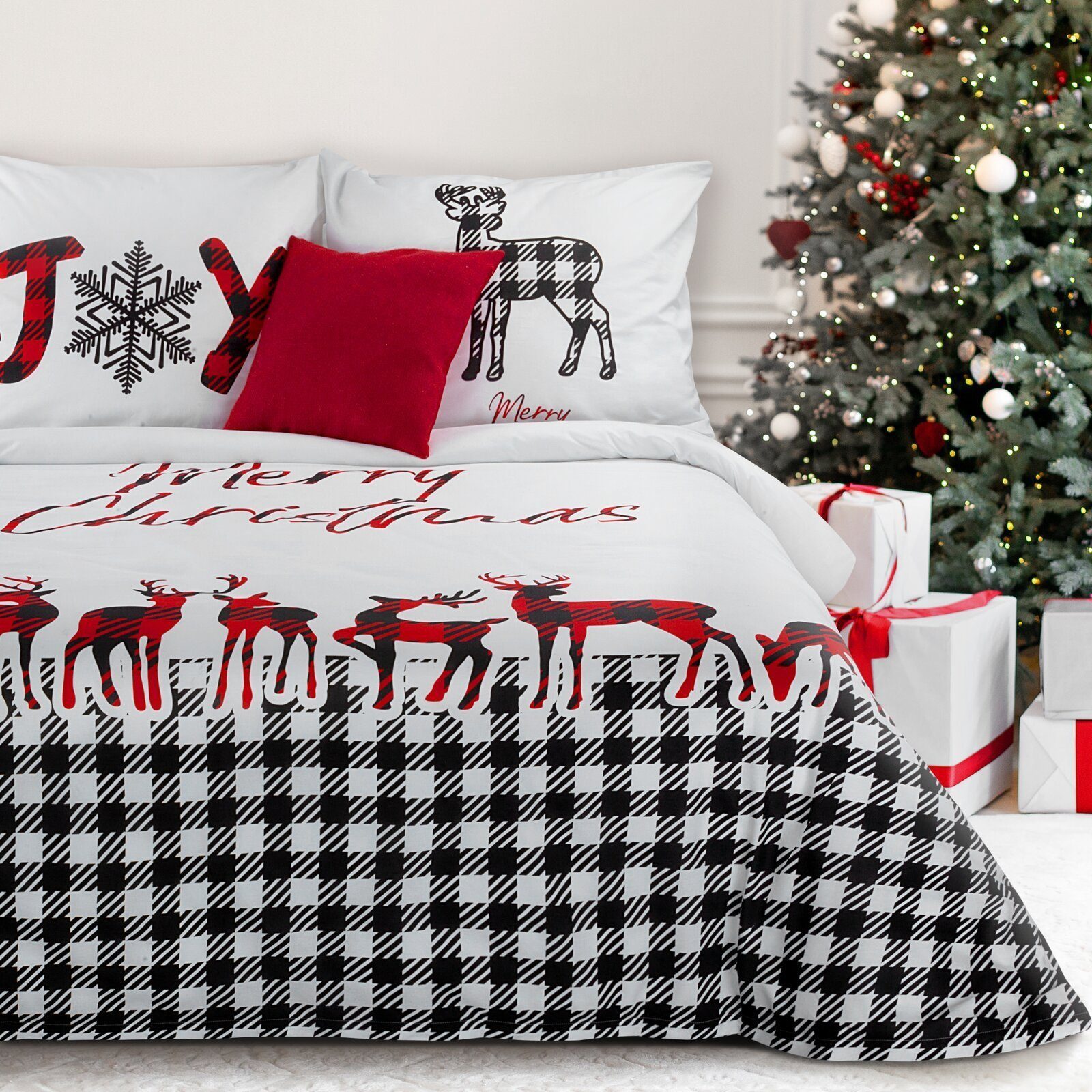 Eurofirany Bettwäsche Weihnachtsbettwäsche, Weihnachtsgeschenk Satinbaumwol günstig online kaufen