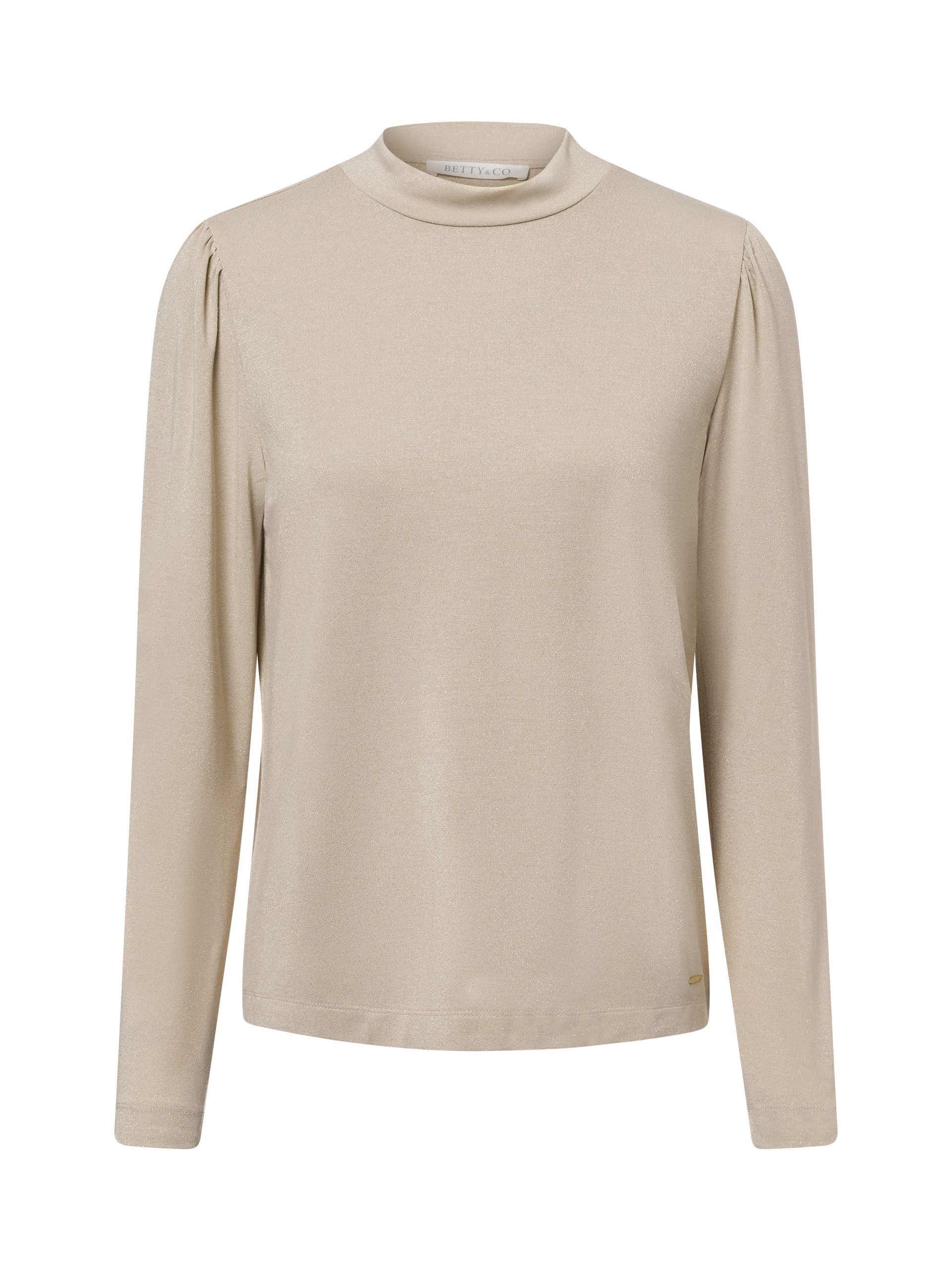 Betty&Co Kurzarmshirt "Betty & Co Rollkragenshirt mit Lurexfaden", (1 tlg.) günstig online kaufen