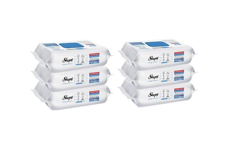 Sleepy Sleepy Easy Clean Reinigungstücher 6er-Pack 600 Tücher Vorratspack Reinigungstuch