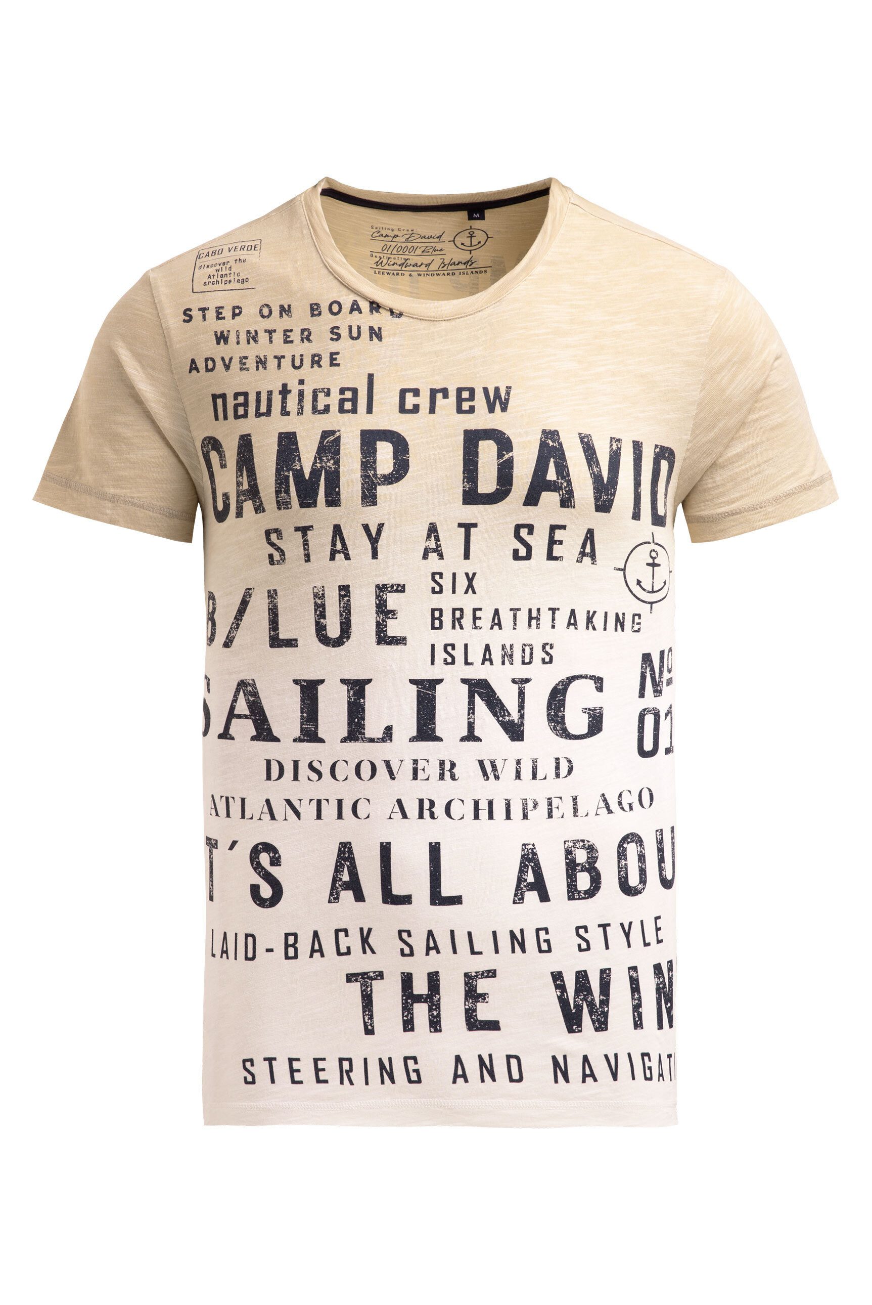 CAMP DAVID Rundhalsshirt mit Farbverlauf günstig online kaufen