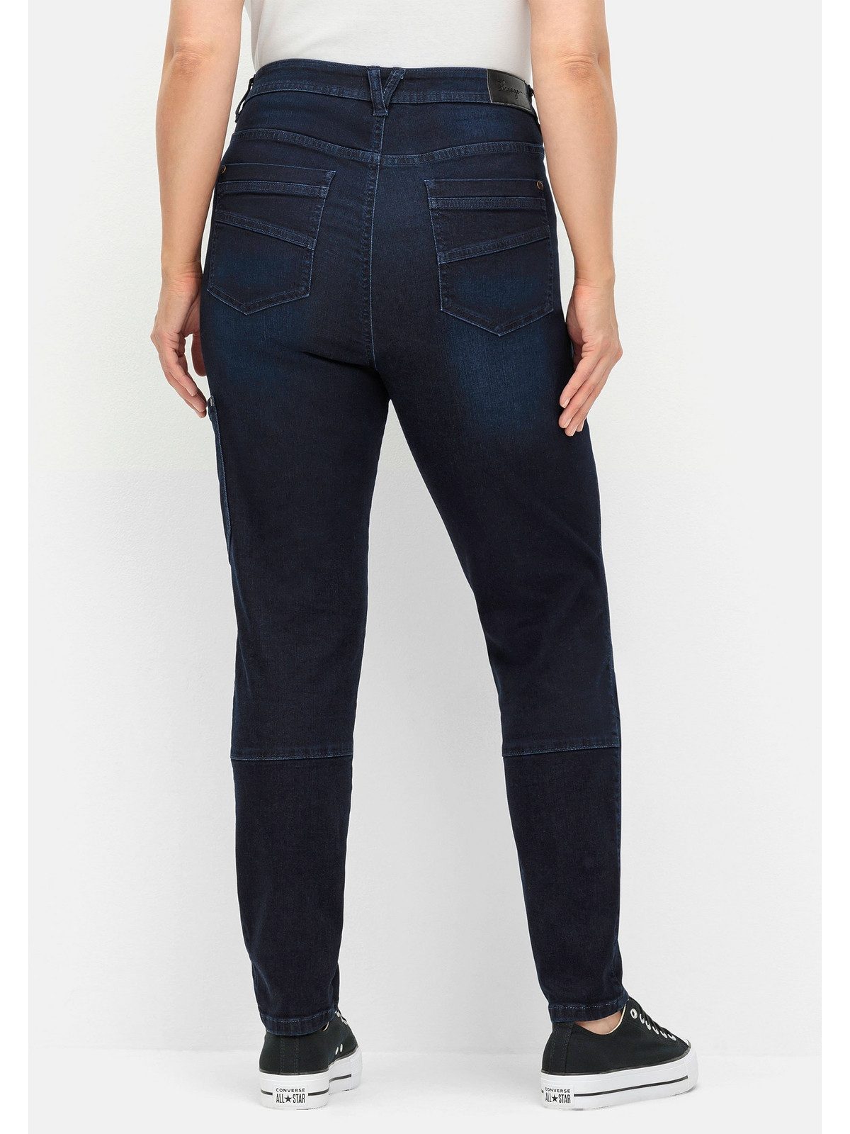 Sheego Stretch-Jeans Große Größen mit Tasche seitlich am Bein
