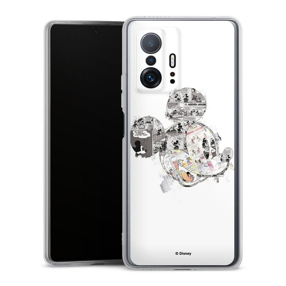DeinDesign Handyhülle Mickey Mouse Offizielles Lizenzprodukt Disney Mickey Mouse - Collage, Xiaomi 11T Pro 5G Silikon Hülle Bumper Case Handy Schutzhülle