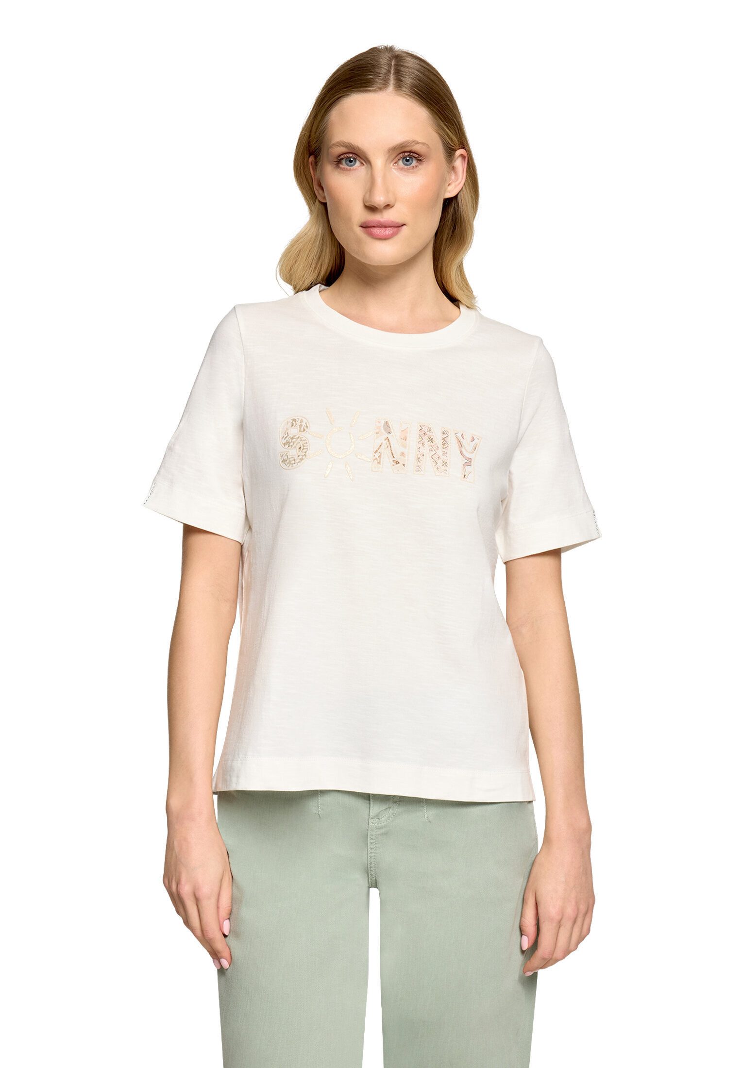 Cartoon Kurzarmshirt Damen mit Rundhalsausschnitt (1-tlg) Druck