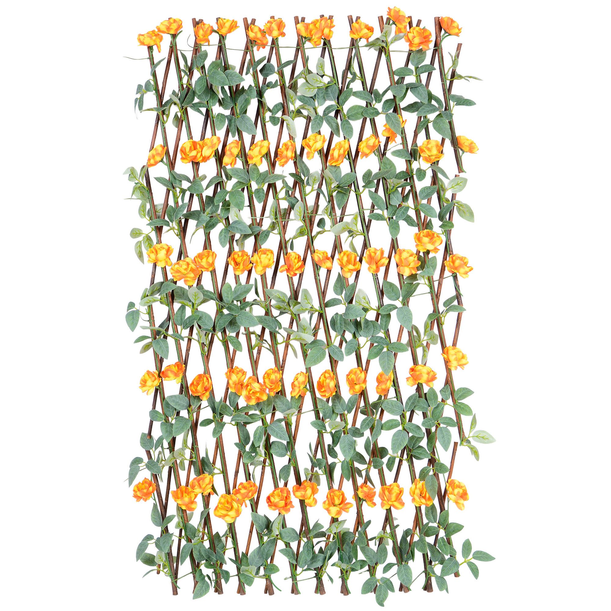 UNUS GARDEN Rankgitter Sichtschutz aus Weide mit Blättern verschiedene Farb günstig online kaufen