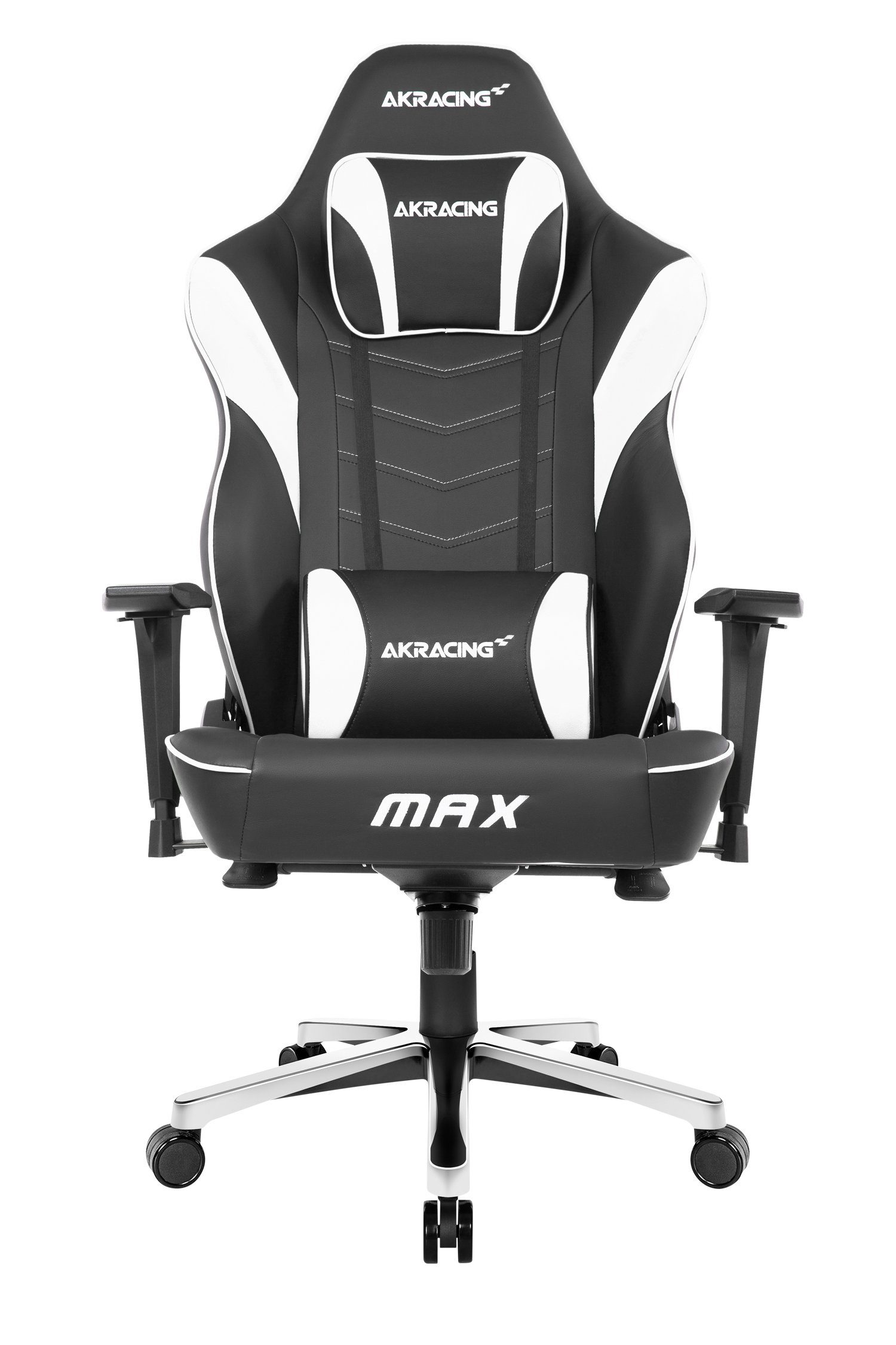 AKRacing Gaming-Stuhl "AKRACING Master Max" hochwertiges Kunstleder, ergonomisch, höhenverstellbar Bürostuhl für große und schwere Personen weiß