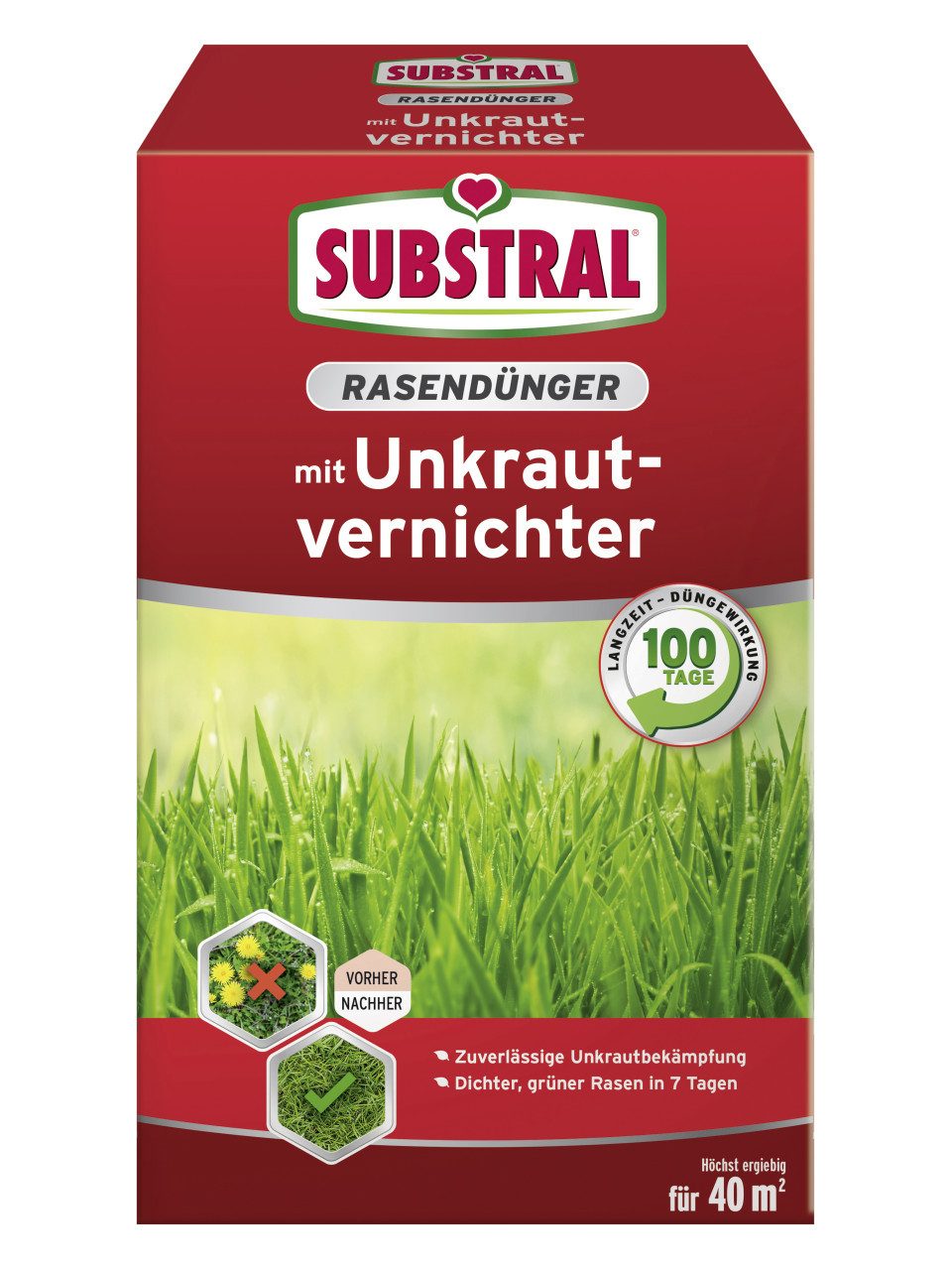 Rasendünger Substral Rasendünger mit Unkrautvernichter für 40