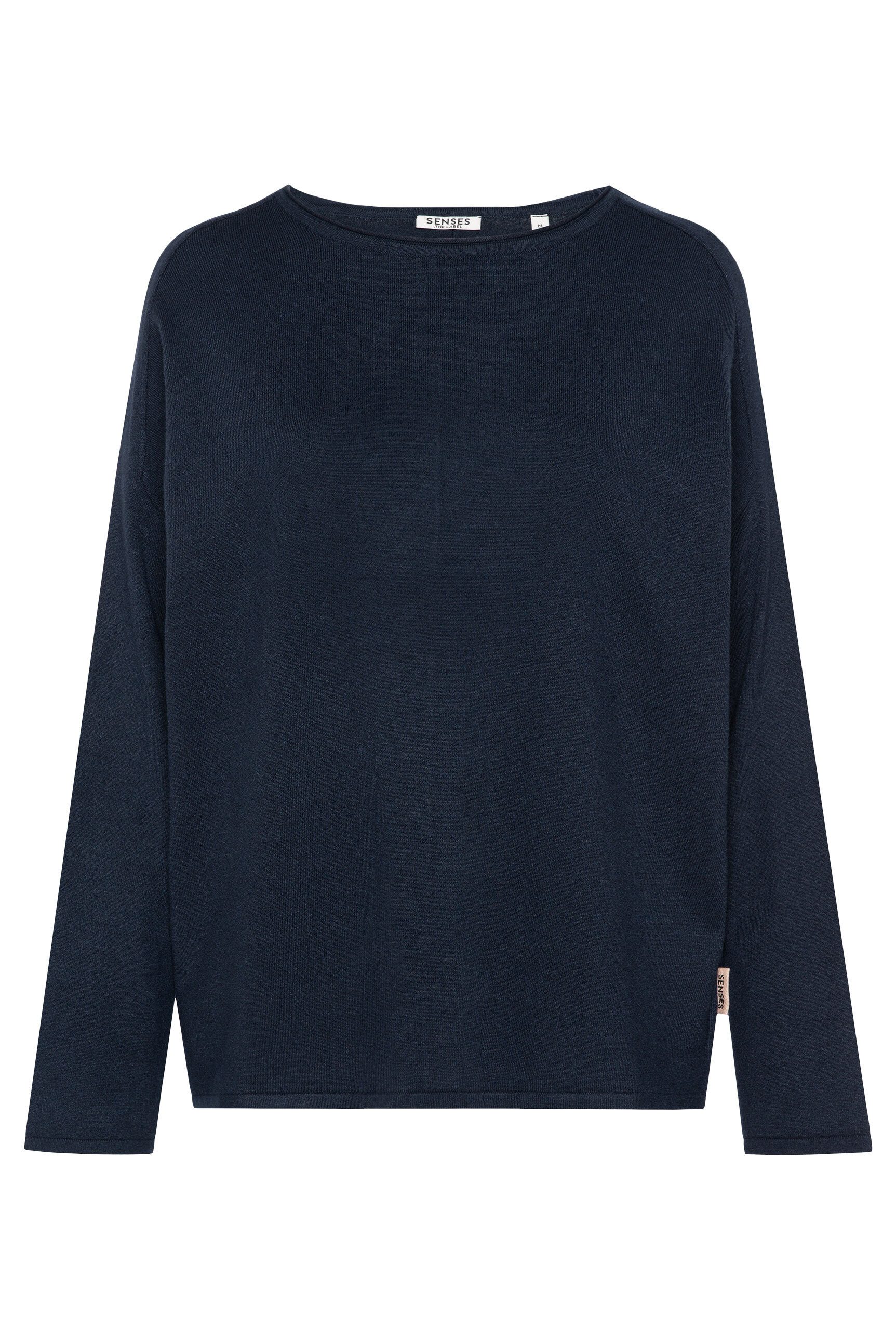 SENSES.THE LABEL Rundhalspullover mit Rollsäumen