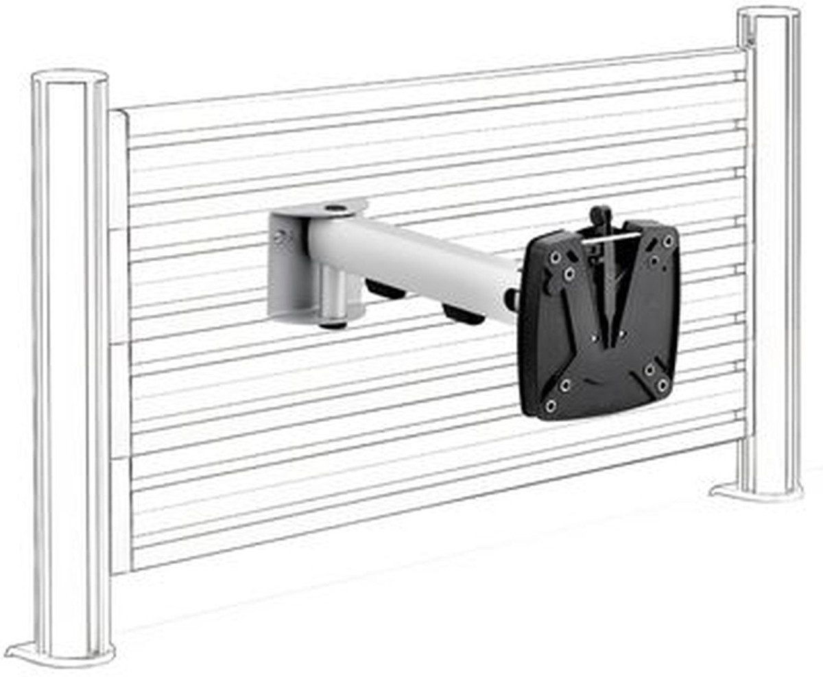 NOVUS Monitor-Halterung Bildschirm-Schwenkarm SlatWall silber/schwarz